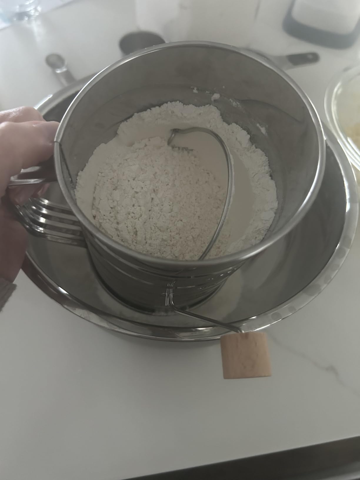 Nordic Ware Flour Sifter, 3-Cup Stainless Steel Flour Sifter, Rotary Design, Baking Accessories For Sifting Dry Ingredients & Powdered Sugar customer photo 1