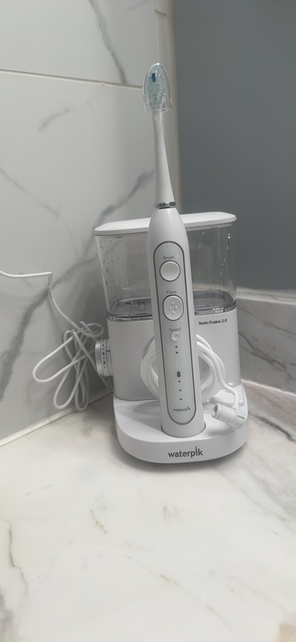 Waterpik Sonic-Fusion 2.0 Professional Flossing Electric Toothbrush with Water Flosser Combo Two In One, For Daily Gum Care and Cleaning Teeth, Braces, Implants, White SF-04CD010-1 customer photo 2