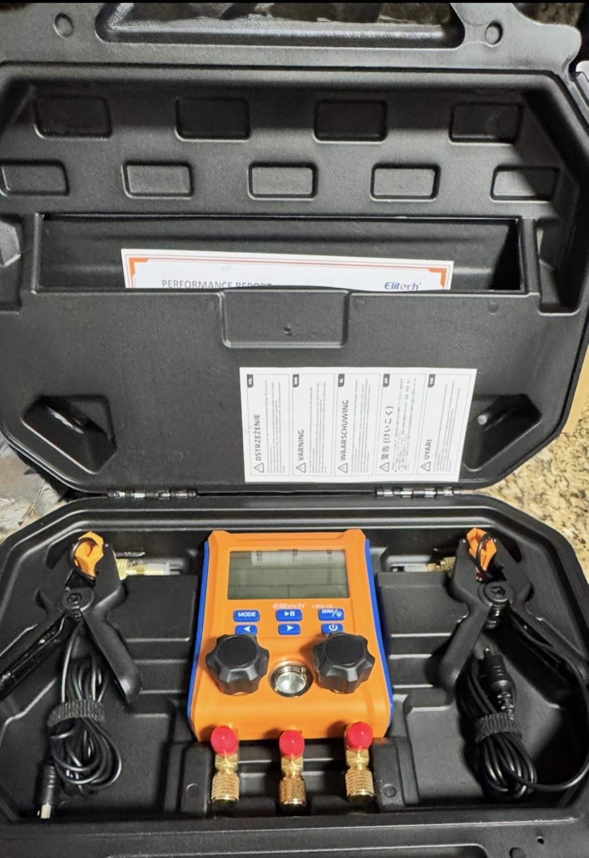 Elitech Digital Manifold Gauge 2-Way Valve with Thermometer Clamps for HVAC Systems, LMG-10 customer photo 2