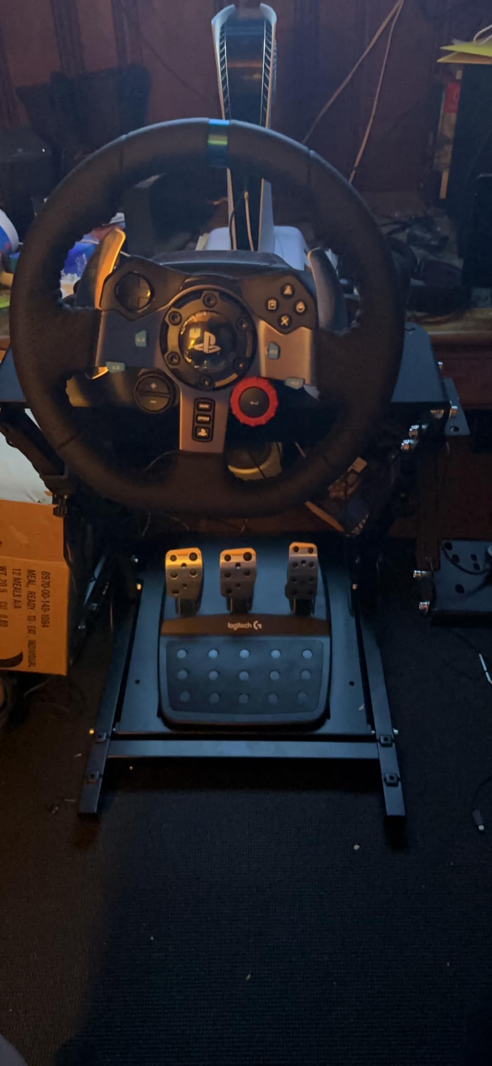 CXRCY Racing Wheel Stand Height Adjustable & Foldable Steering Wheel Stand Compatible with Logitech G920 G29 G27 G25 Gaming Cockpit (Wheel and Pedals Not Included) customer photo 2