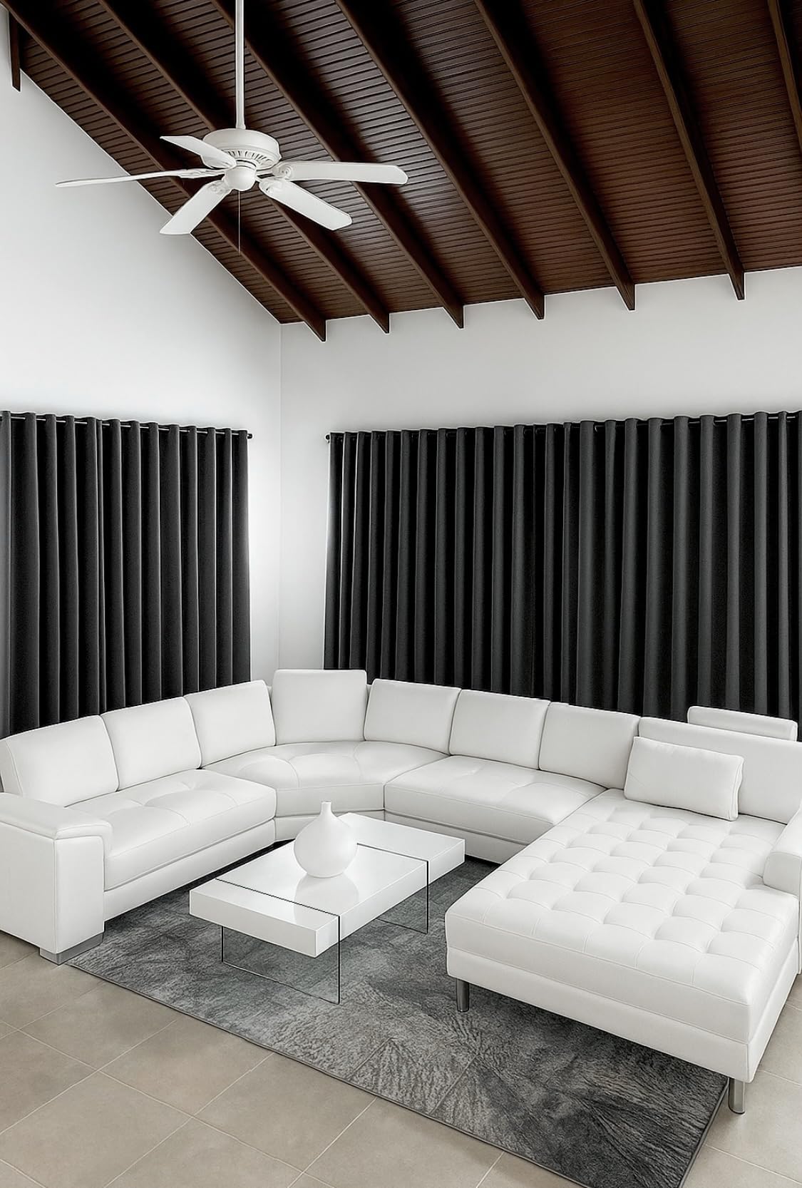 Joydeco Blackout Curtains for Bedroom 84 Inch - Black Out Curtains with Grommets Thermal Insulated Room Darkening Light Blocking, Noise Reducing & Wrinkle-Free Drapes for Living Room Windows, 2 Panels customer photo 1