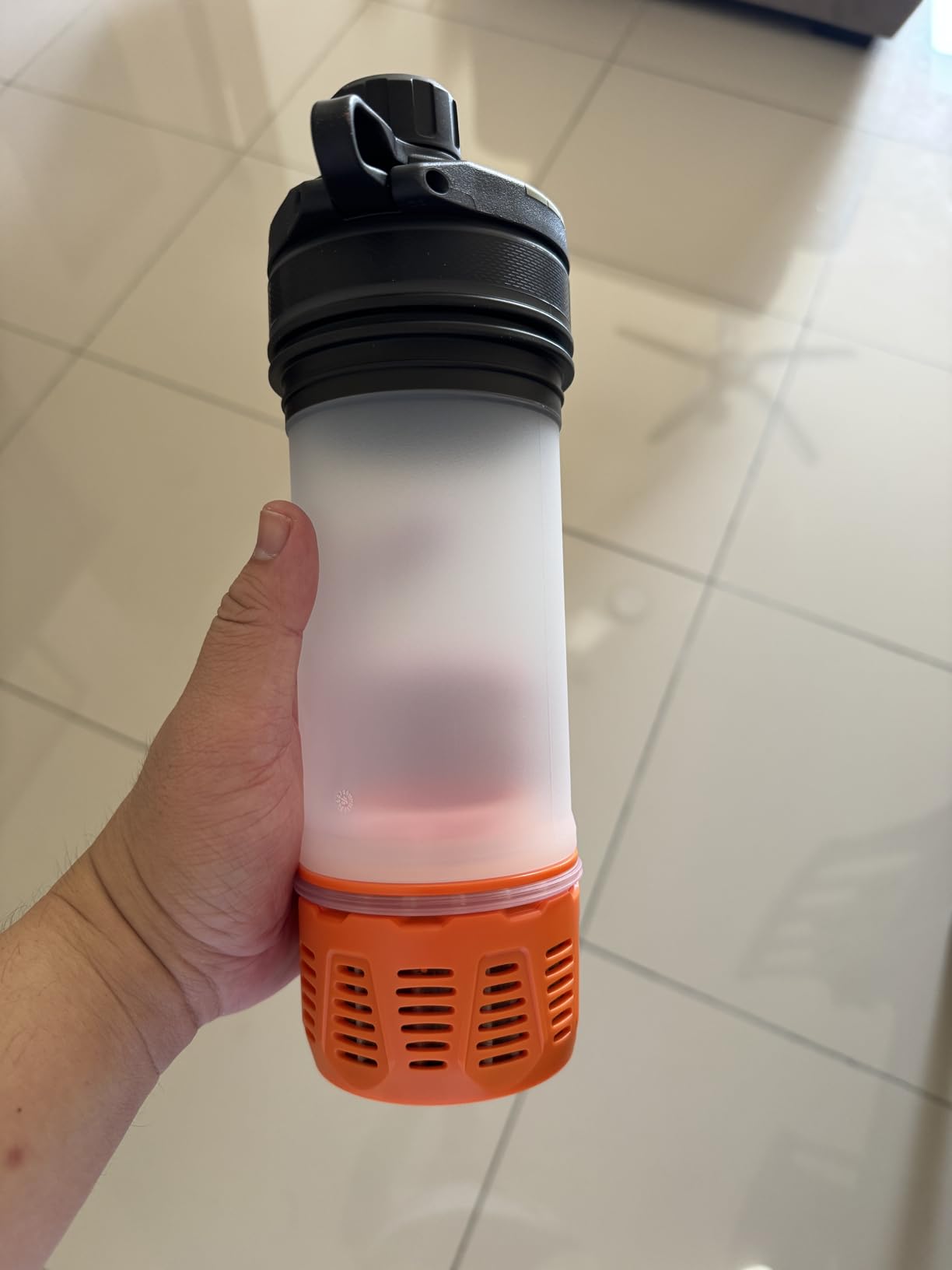 GRAYL GeoPress 24 oz Water Purifier Bottle - Filter for Hiking, Camping, Survival, Travel (Bali Blue) customer photo 2
