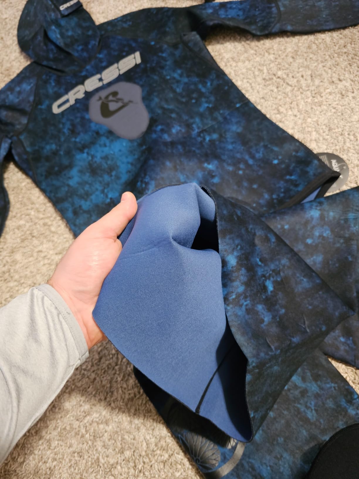 Cressi Spearfishing and Freediving Two-Piece Wetsuit with Loading Chest Pad, Knee Protection, Anatomical Design - Tokugawa customer photo 1