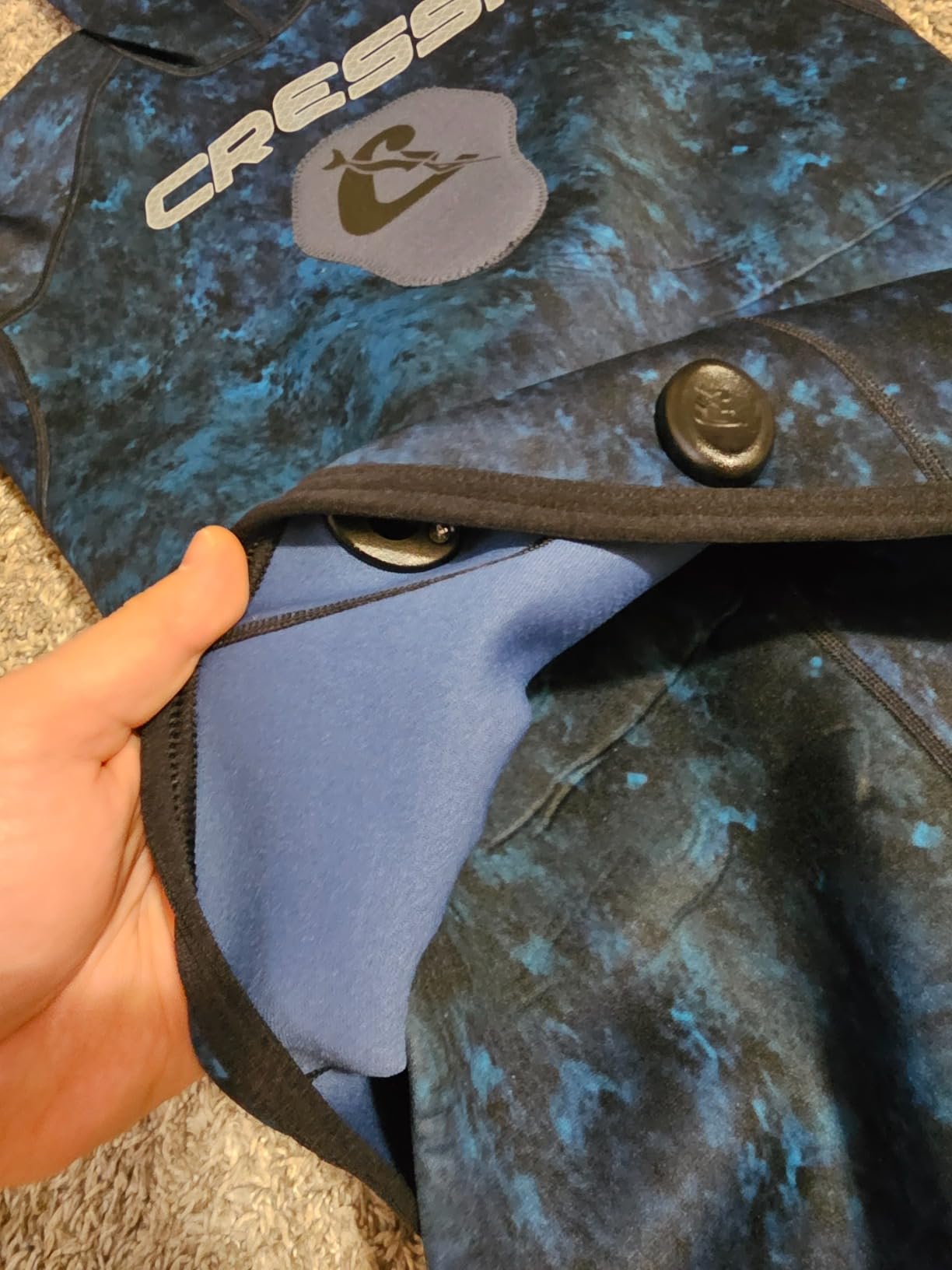 Cressi Spearfishing and Freediving Two-Piece Wetsuit with Loading Chest Pad, Knee Protection, Anatomical Design - Tokugawa customer photo 2