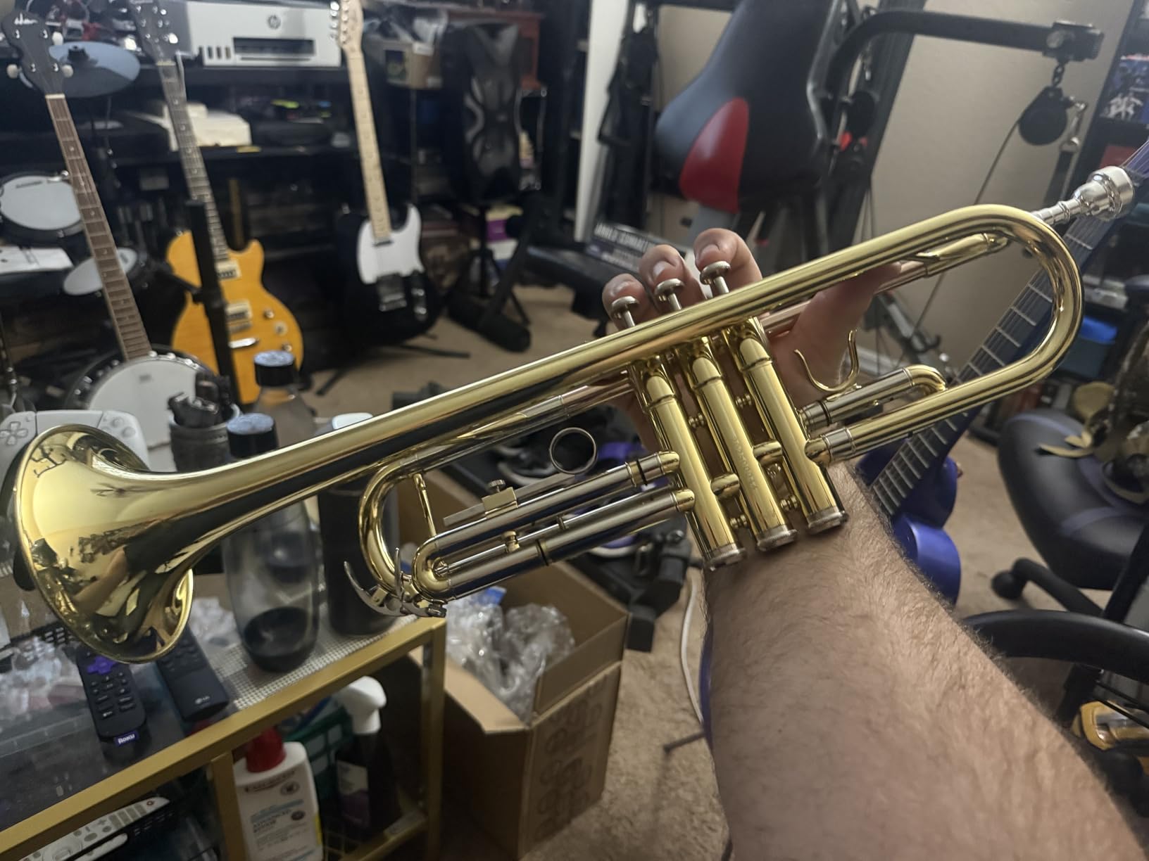 Trumpet Herche Superior Bb Trumpet M1 | Professional Instruments for all levels | MONEL VALVES | Rosebrass/Nickel-Silver/Gold | Solid Feel and Sound customer photo 2