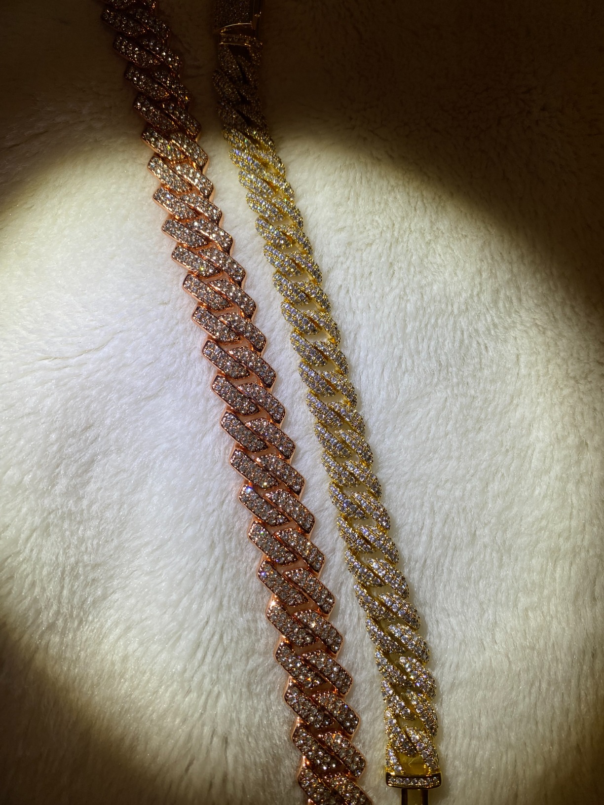 Mens Cuban Link Chain Iced Out Silver Miami Cuban Necklace Bling Diamond Chain Hip Hop Jewelry with Gift Box for Women customer photo 1