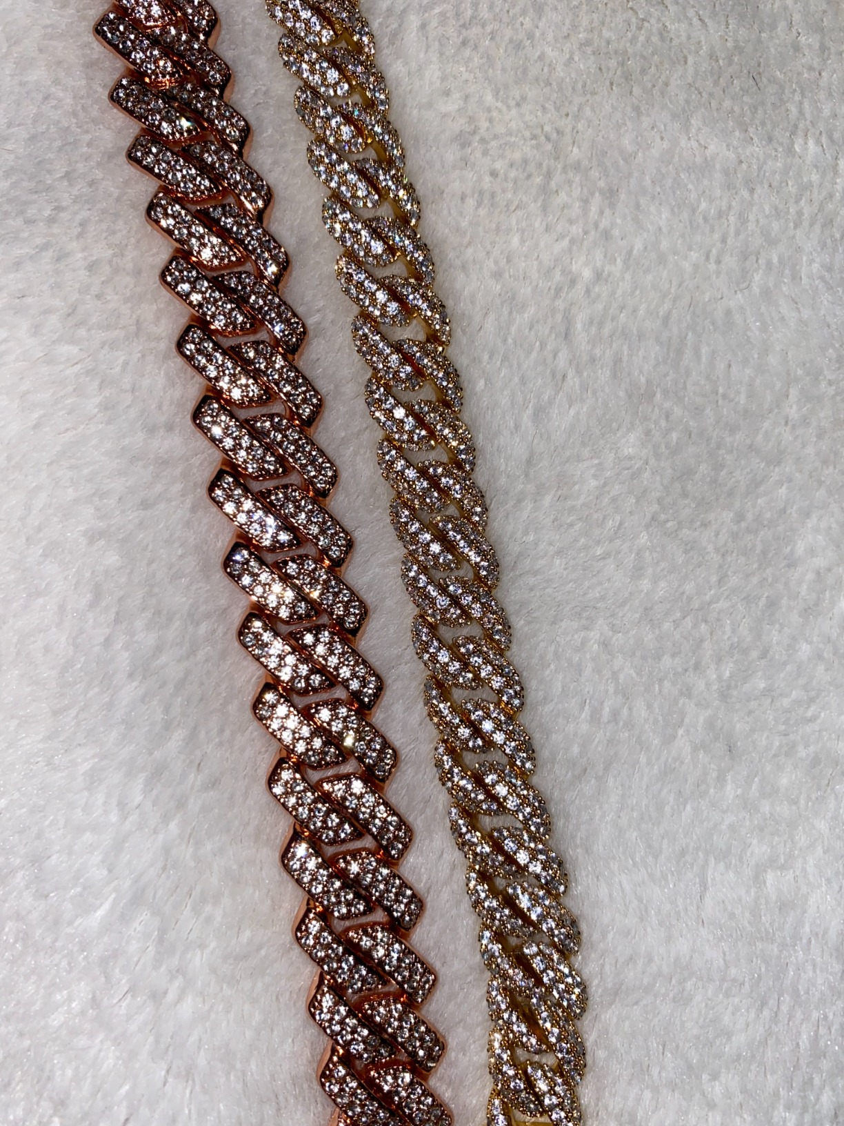 Mens Cuban Link Chain Iced Out Silver Miami Cuban Necklace Bling Diamond Chain Hip Hop Jewelry with Gift Box for Women customer photo 2