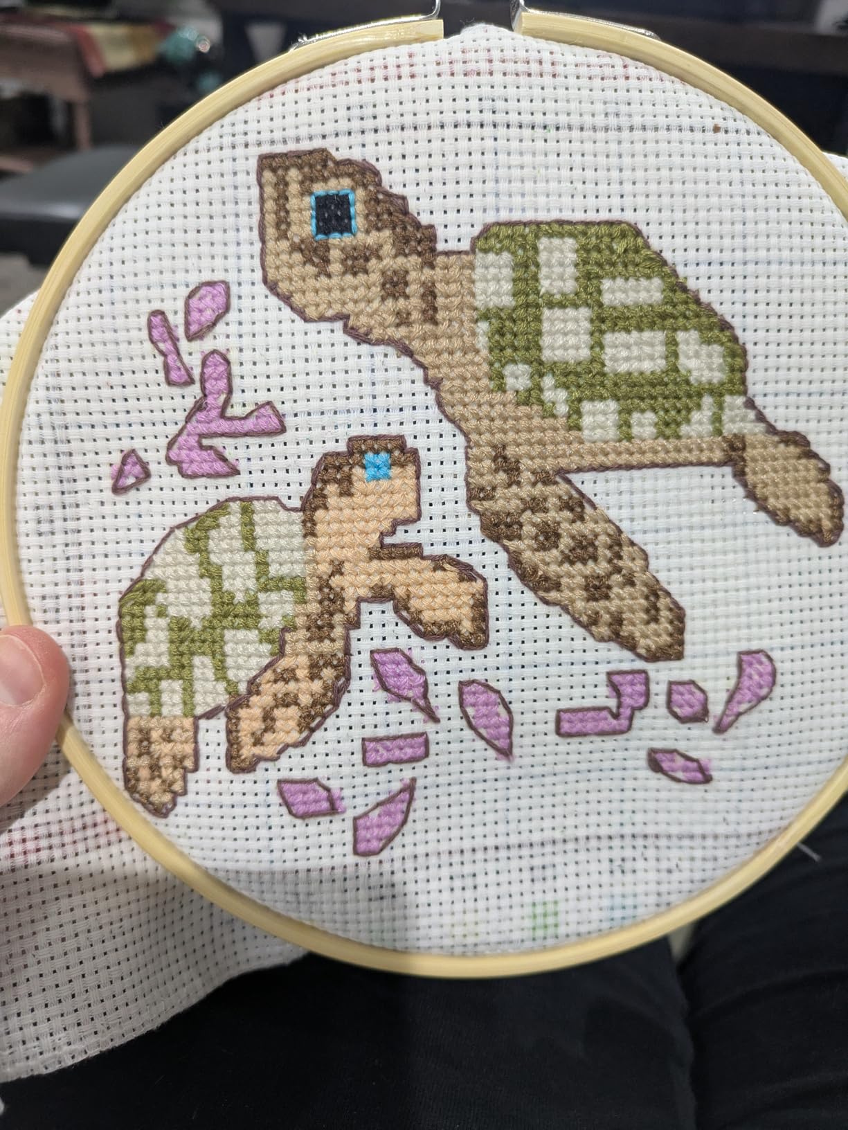 Awesocrafts Cross Stitch Kits Little Turtle Looking for Mom 11CT Stamped Patterns Easy Cross Stitching Embroidery Needlework Kit Supplies customer photo 1