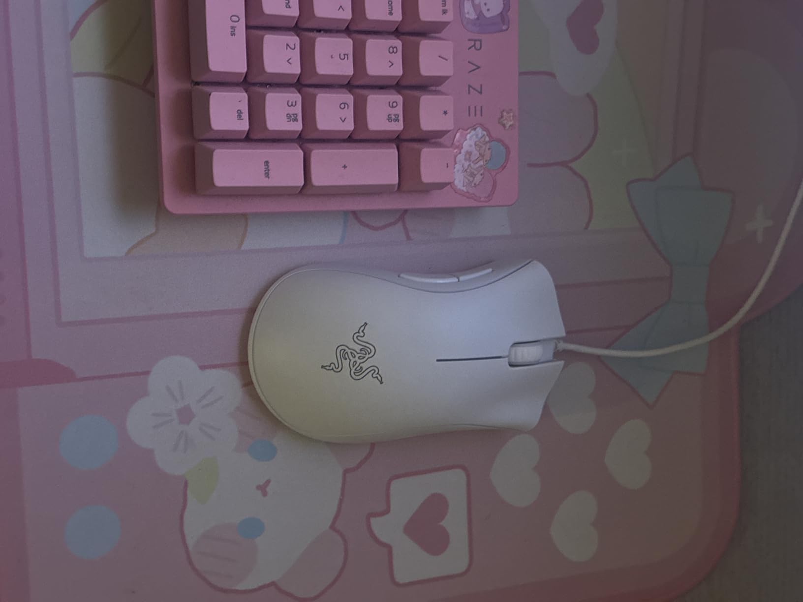Razer DeathAdder Essential Gaming Mouse: 6400 DPI Optical Sensor - 5 Programmable Buttons - Mechanical Switches - Rubber Side Grips - Mercury White customer photo 1