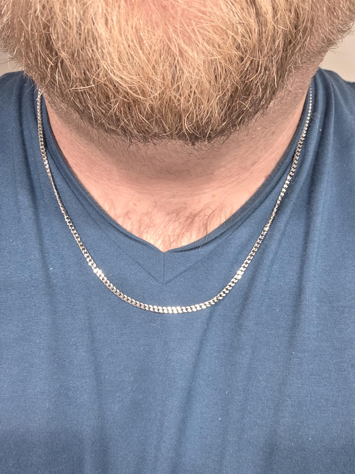 3.5mm Cuban Link Chains for Men, Silver Tone/Black/14K Gold Plated Stainless Steel Necklace Chain, Mens Necklace 16, 18, 20, 22, 24, 26, 28 Inch customer photo 1