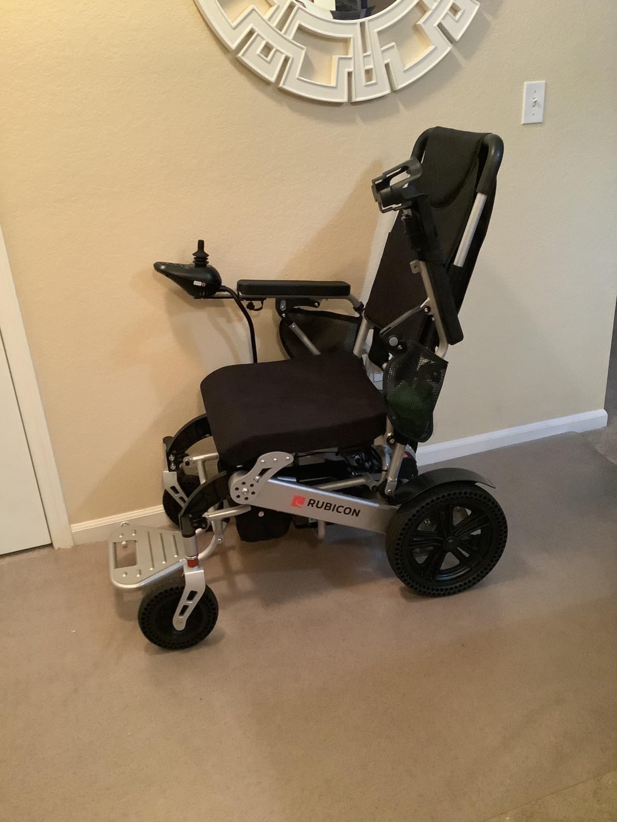 Rubicon DX17 Automatic Foldable Electric Wheelchairs for Adults - Deluxe One Click Fold and Unfold - Super Horse Power (600W Motor Power) - Longest Range (up to 25miles with 2x12AH Dual Battery) customer photo 1