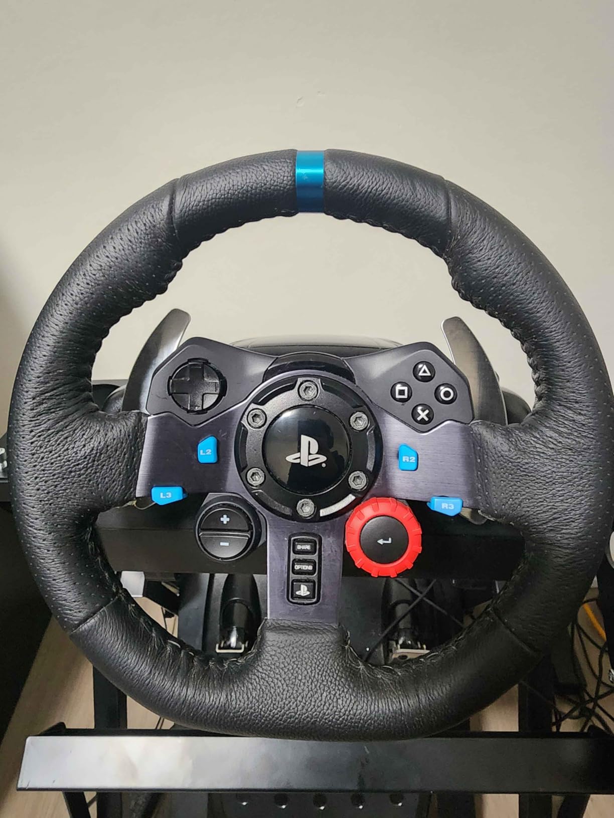 Marada X Frame Steering Wheel Stand Racing Sim Cockpit with Seat Slot Fit for Logitech G25 G27 G29 G920, for Thrustmaster T300 T248, for Fanatec, No Pedal & Shifter customer photo 1