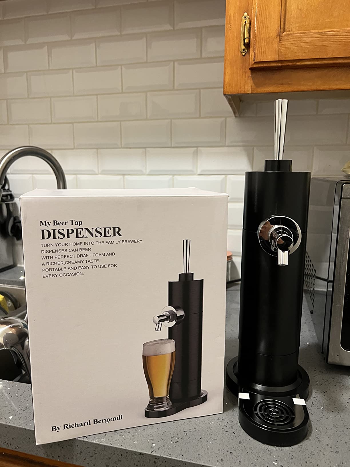 Richard Bergendi Home Draught Beer Pump, Portable Mini Keg For All Can Beers, Draft Beer Dispenser customer photo 1