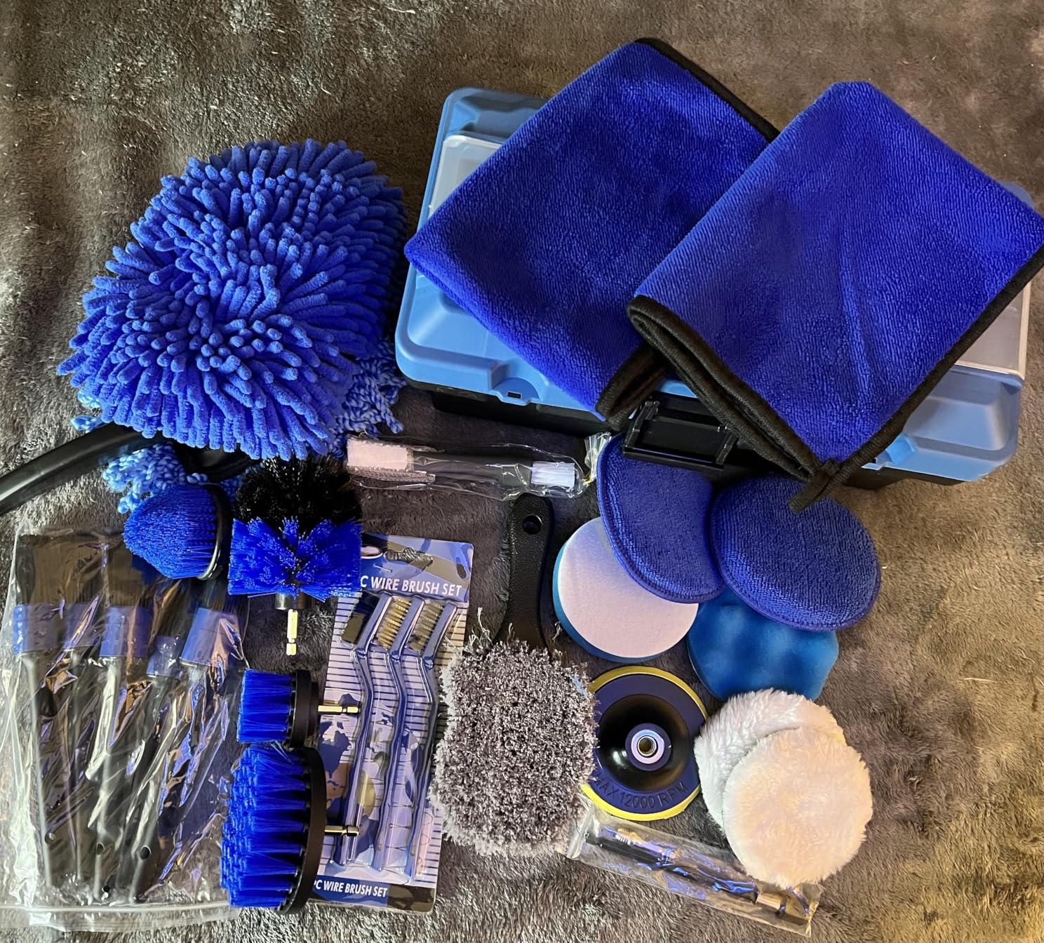 20Pcs Car Wheel Tire Detailing Brush Set,Car Detailing kit,Car Detailing Brushes,Auto Detailing Drill Brush Set,17