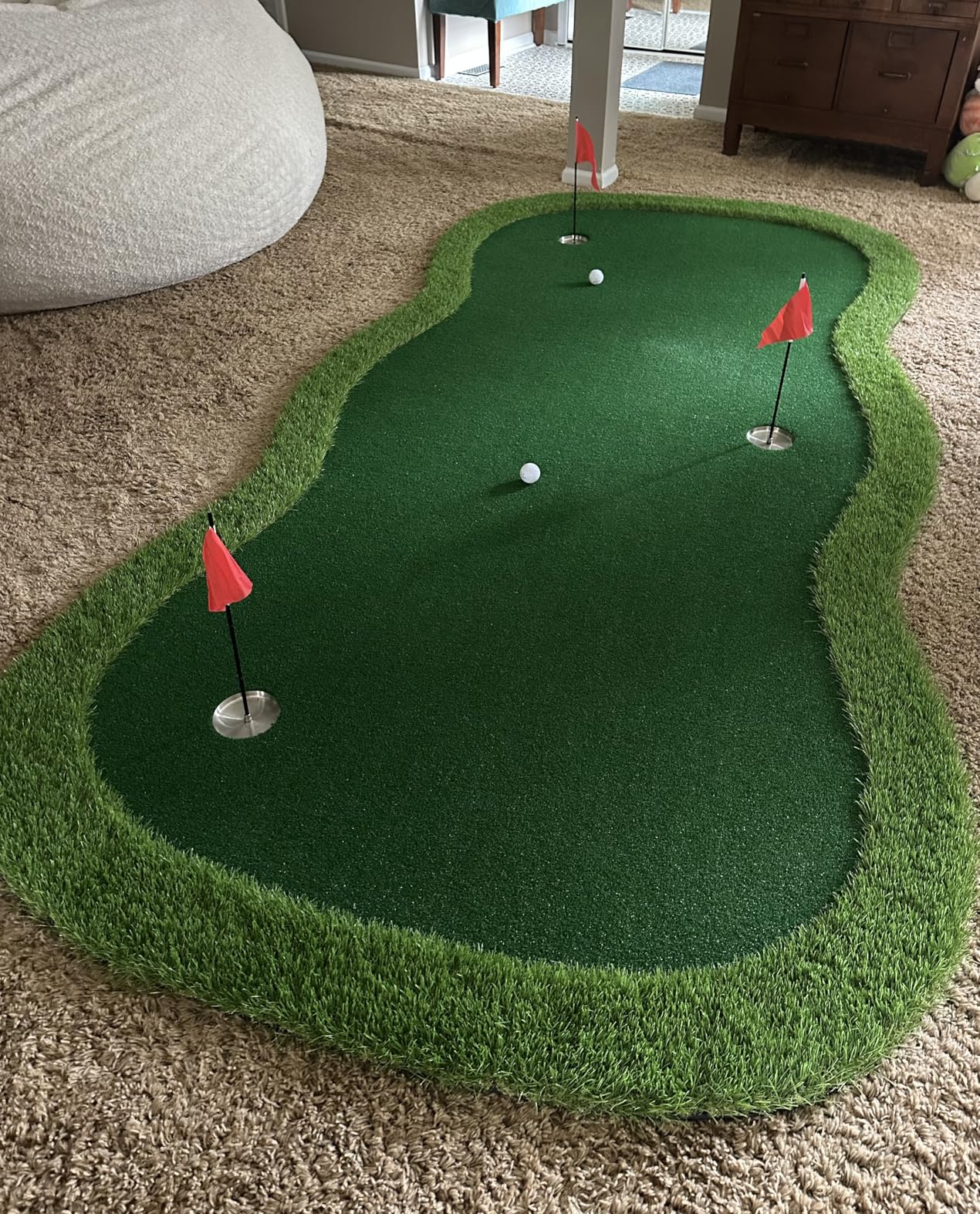 Golf Putting Green, Practice Putting Green Mat, Large Professional Golfing Training Mat for Indoor Outdoor customer photo 2