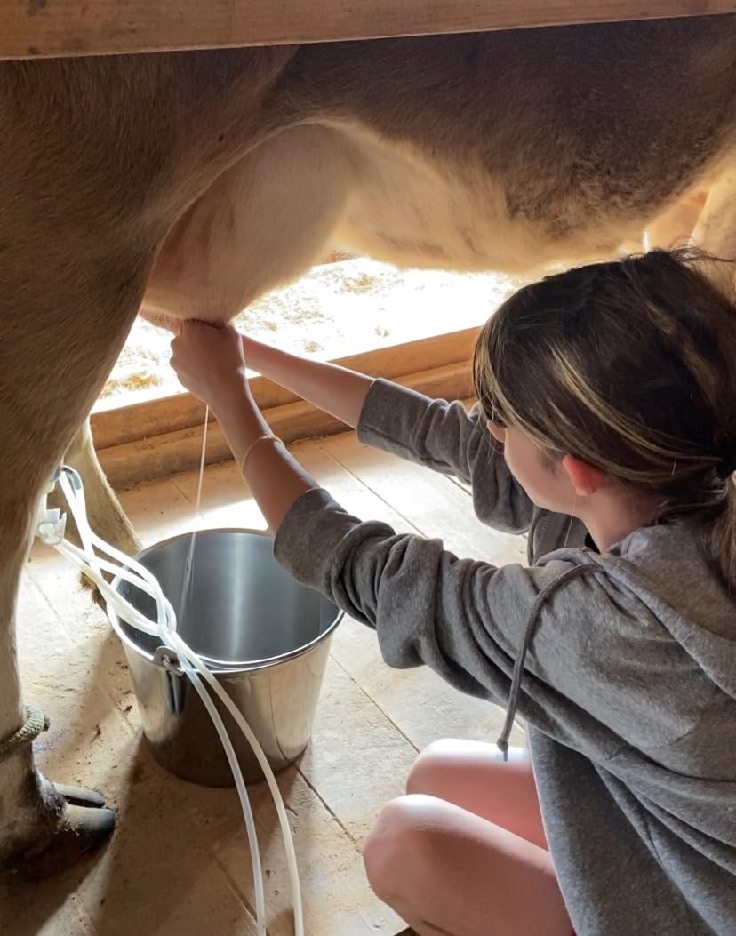 6L Goat Milking Machine, Plug-in Pulsation Pump Milker (Classic) | Hantop UnitedFarm, Speed Adjustable Pump, Auto Stop Check Valve, SUS304 Stainless Steel Bucket, Food-grade material customer photo 1