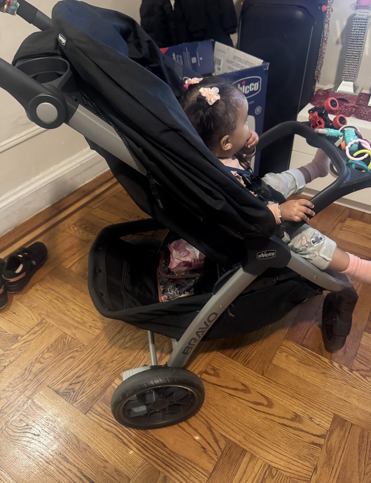 Chicco Bravo Quick-Fold Stroller - Black | Black customer photo 1