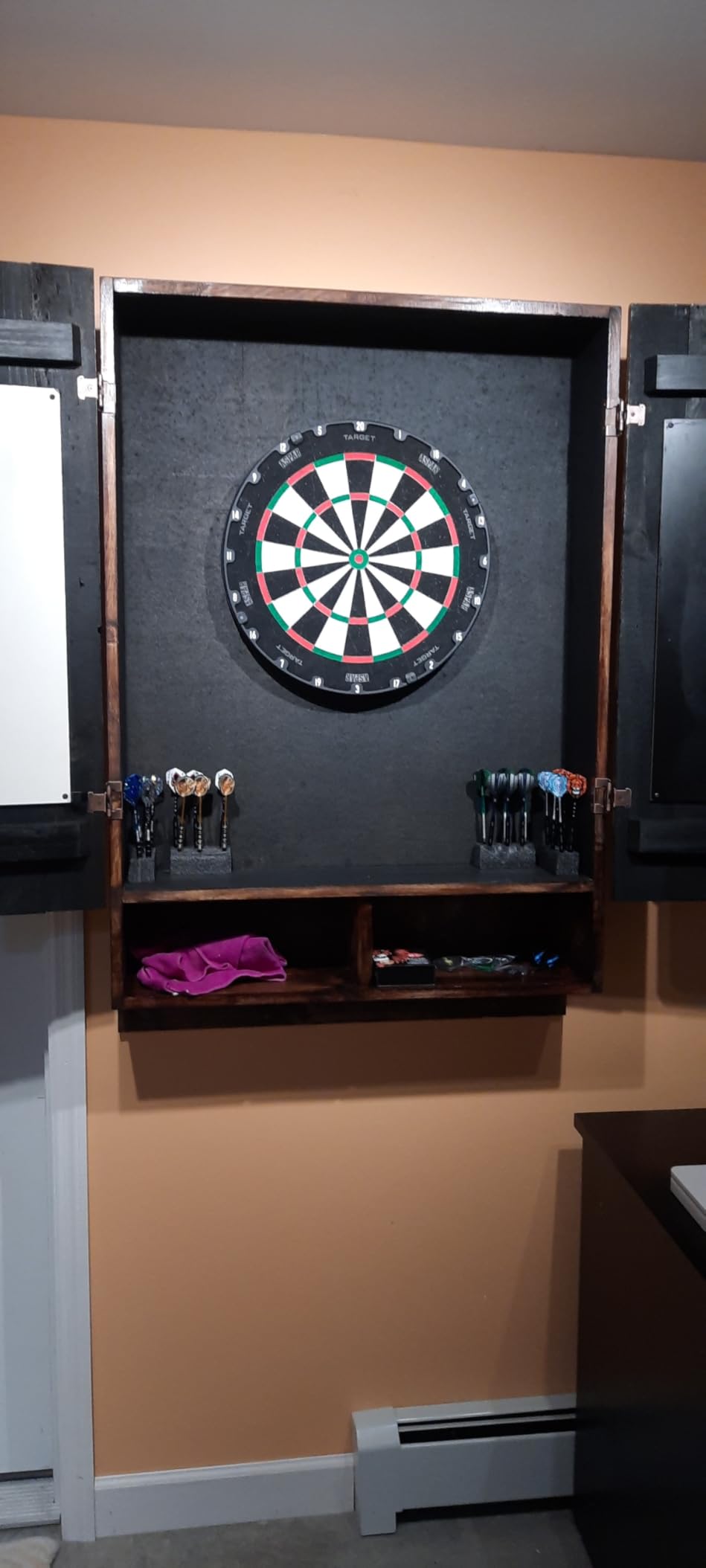 Target Darts Aspar Dart Board | Steel Tip Dartboard with Self Recovering Sisal Bristles & Rotational Score Ring | Thin Wire Regulation Competition Size Dart Board Set | Professional Darts Accessories customer photo 2