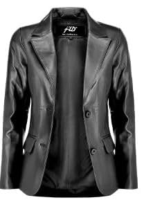 Classic 2-Button Lambskin Leather Blazer Women - Casual Coat Long Sleeves Suit Style Leather Jacket Women customer photo 2