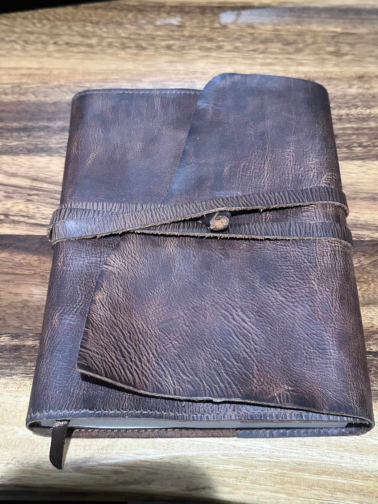 Moonster Leather Journal Refillable Notebook - Writing Journals for Women, Mens Cover with Pen, Bound Lined Paper A5 Travelers Diary, Travel by , Dark Brown customer photo 1