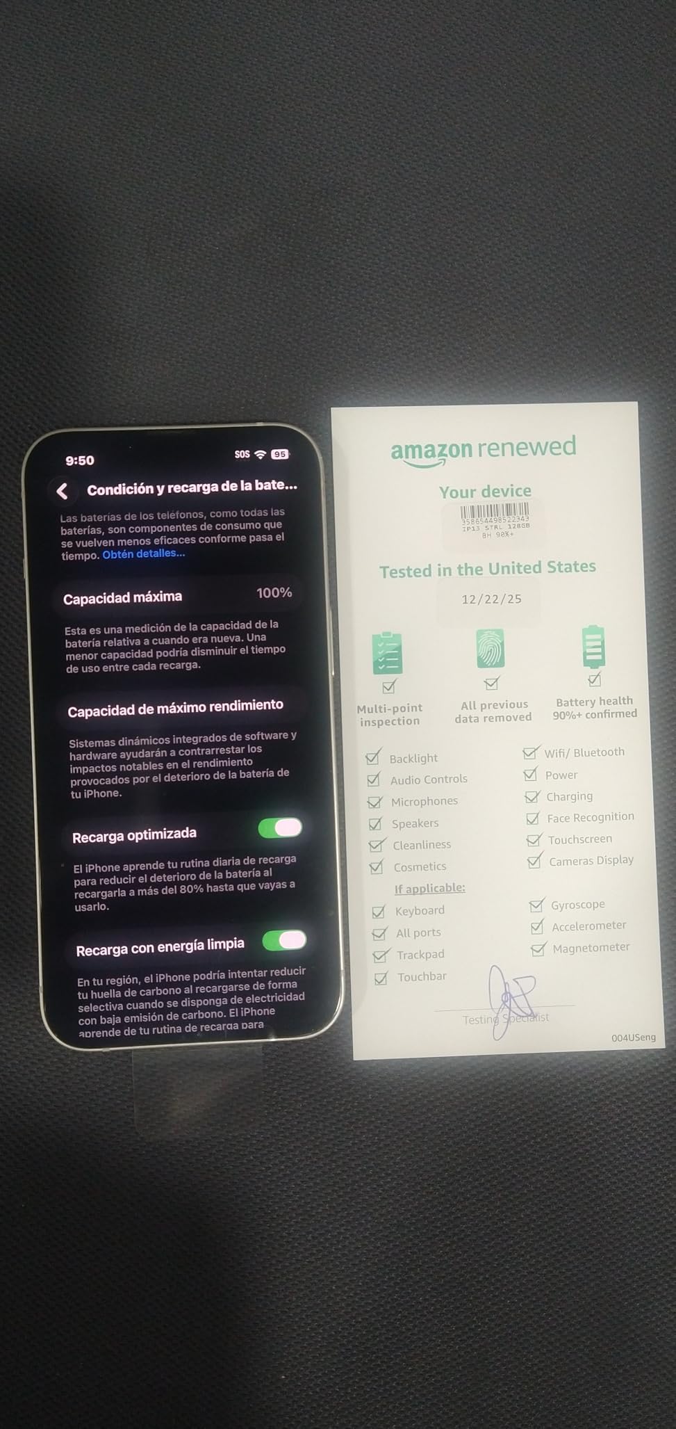 Apple iPhone 13, 128GB, Midnight - Unlocked (Renewed) customer photo 1