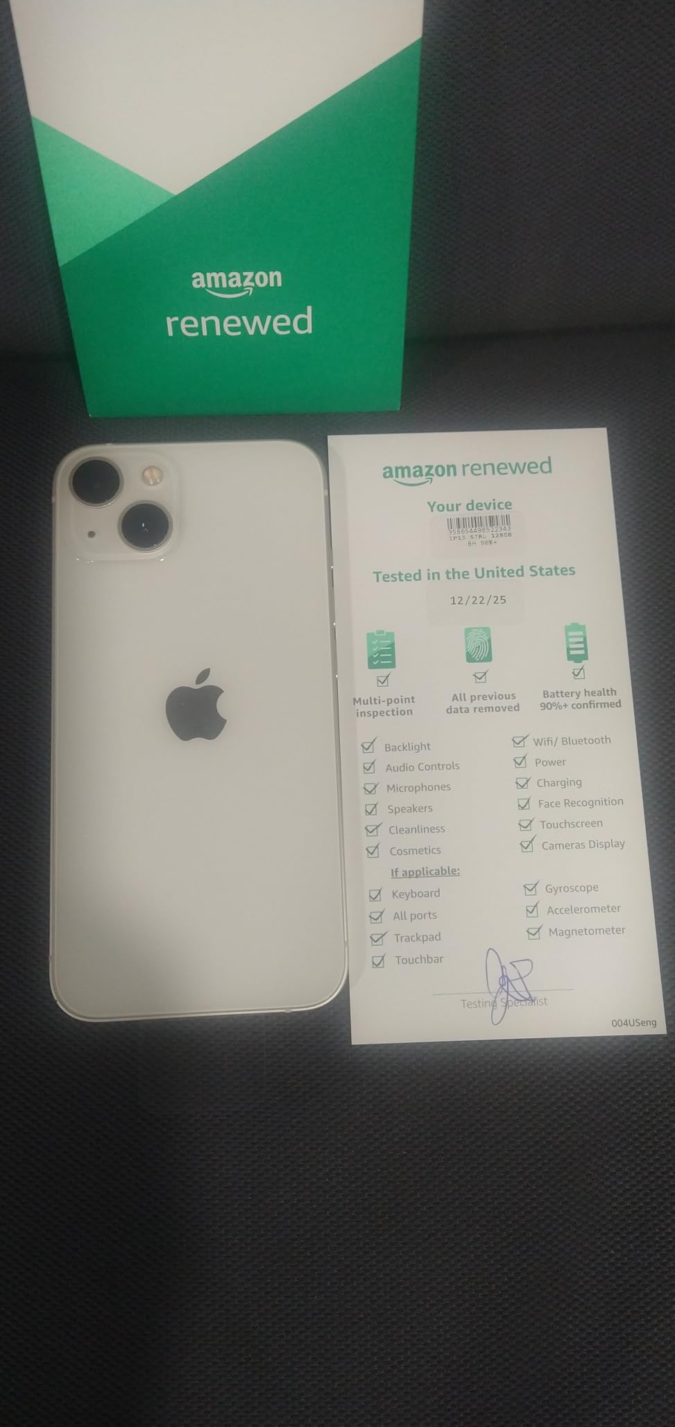 Apple iPhone 13, 128GB, Midnight - Unlocked (Renewed) customer photo 2