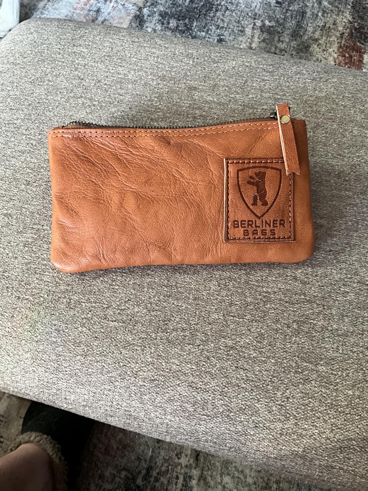 BERLINER BAGS Vintage Genuine Leather Pencil Case, Pen Pouch for Work and University, for Men and Women customer photo 2