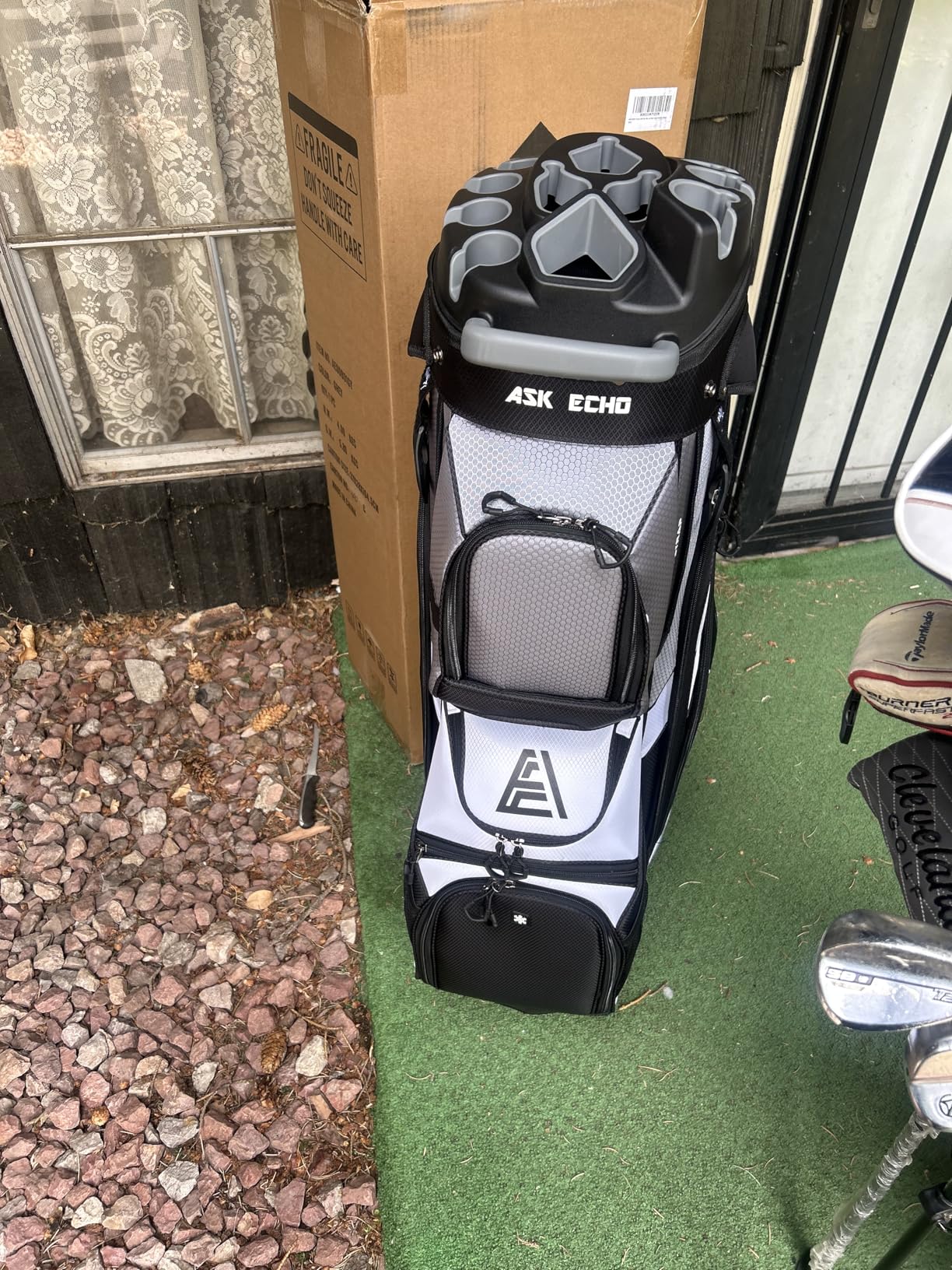 ASK ECHO T-Lock Golf Cart Bag with 14 Way Organizer Divider Top, Premium Cart Bag with Handles and Rain Cover for Men customer photo 1