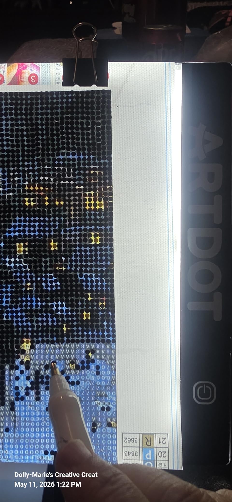 ARTDOT A1 Large LED Light Pad for Diamond Painting AC Powered Light Board Kit Adjustable Brightness Light Box Drawing for 5D Diamond Painting Kits customer photo 1