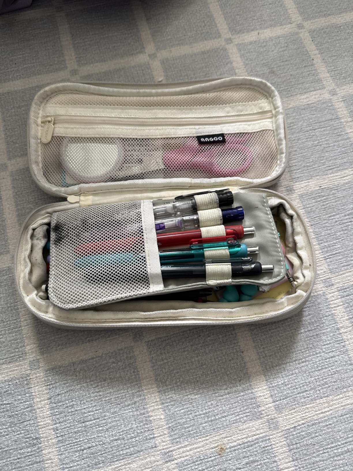 EASTHILL Big Capacity Pencil Case Large Pencil Pouch Stationery Pen Bag for Teen Girls-Green customer photo 2
