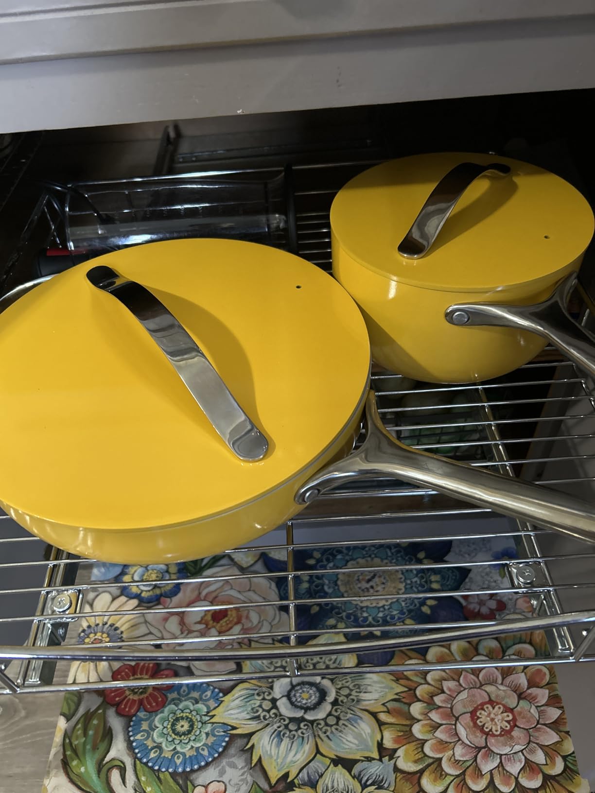 Caraway Nonstick Ceramic Sauce Pan with Lid (3 qt) - Non Toxic, PTFE & PFOA Free - Oven Safe & Compatible with All Stovetops (Gas, Electric & Induction) - Navy customer photo 2