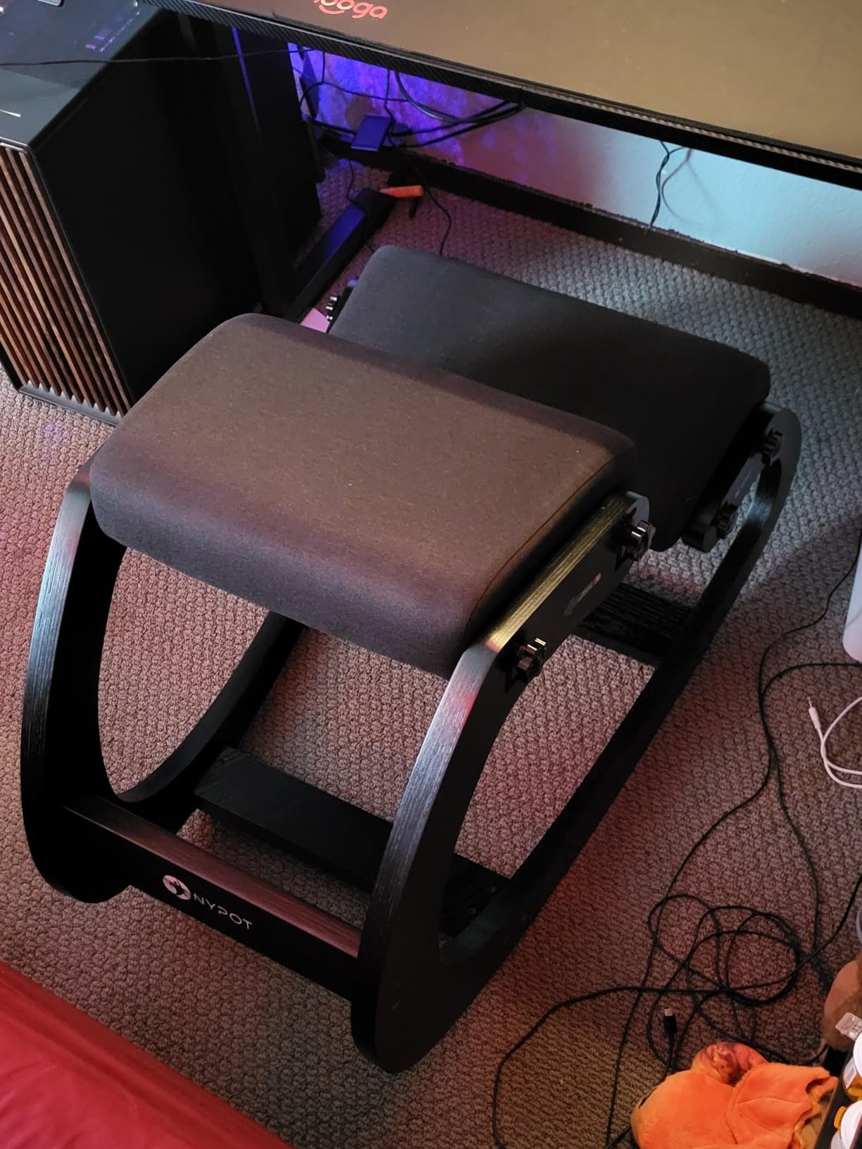 NYPOT Ergonomic Kneeling Chair with Adjustable Seats - Knee Chair for Posture Correction & Kneel Rocking Stool for Desk - Back Pain Relief for Home and Office, Supports 250 pounds - 5 Years Warranty customer photo 1