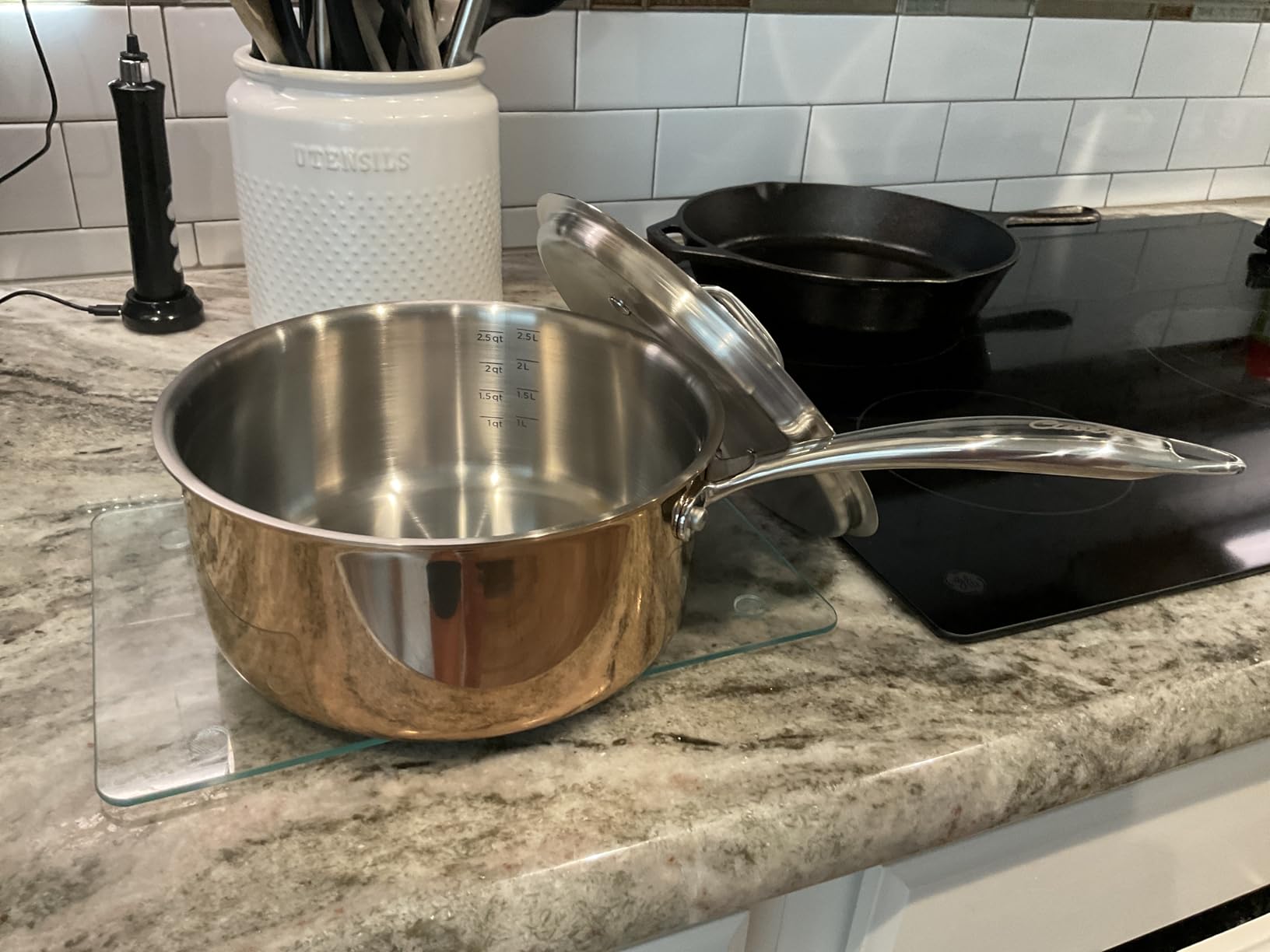 Ciwete Whole Tri-ply 18/10 Stainless Steel Cookware Set, 10 Pcs Copper Pots and Pans customer photo 1