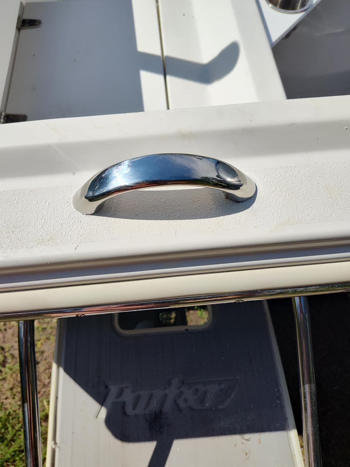 SHENGHUISS Boat Grab Handle Solid 316 Stainless Steel Marine Grade Heavy Duty Grab Bar Handrail W/Screws 6.5 inch (165MM) customer photo 2