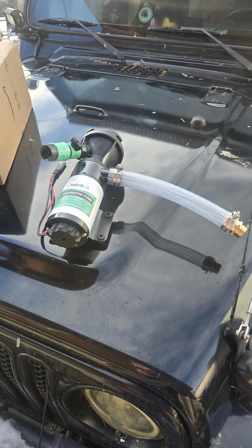 LATCH.IT V2.0 RV Macerator Pump 12VDC | 12-15GPM Macerator Pump for RV | 10-Feet Lift RV Waste Pump Macerator | Self-Priming & Portable | Portable RV Waste Pump w/Fittings, Hoses & Clamps! customer photo 2