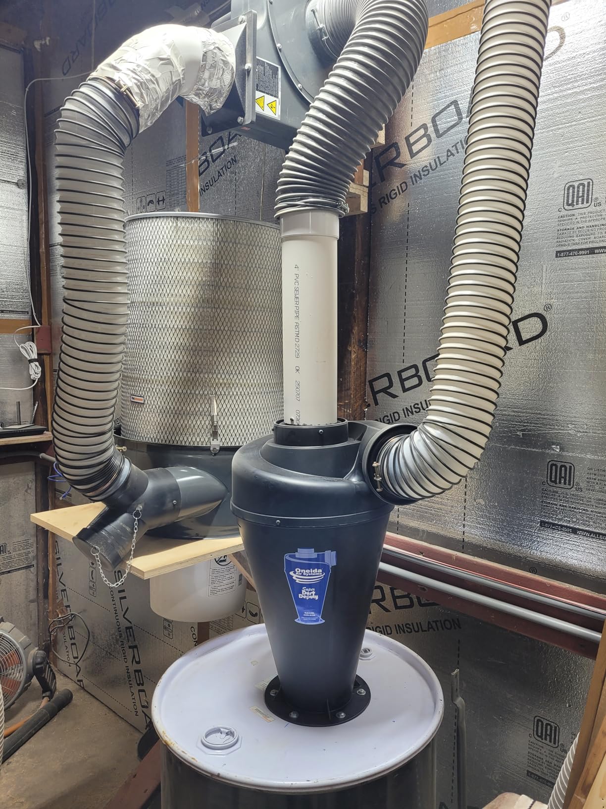 Oneida Air Systems Cyclone Attachment for Single Stage 0.5-3HP Dust Collector, 4/5 DIY - Portable Attachments and Accessories for Home and Woodworking Space Cleaning customer photo 1