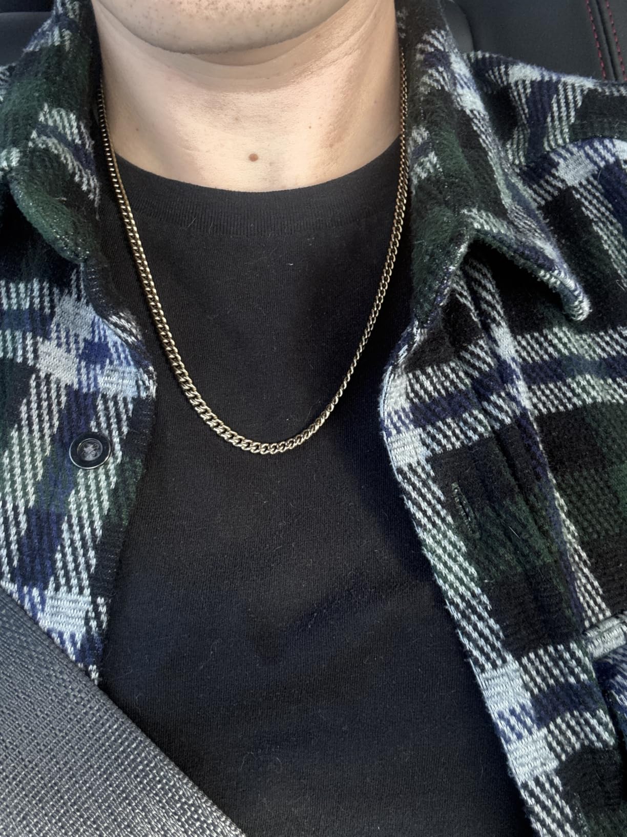 Silver/Black/Gold Chain for Men, Cuban Link Chain Necklace for Men Women, 4mm/6mm Mens Necklace 18K Gold Plated/316L Stainless Steel Mens Chains Necklaces 18/20/22/24/26 Inch customer photo 2