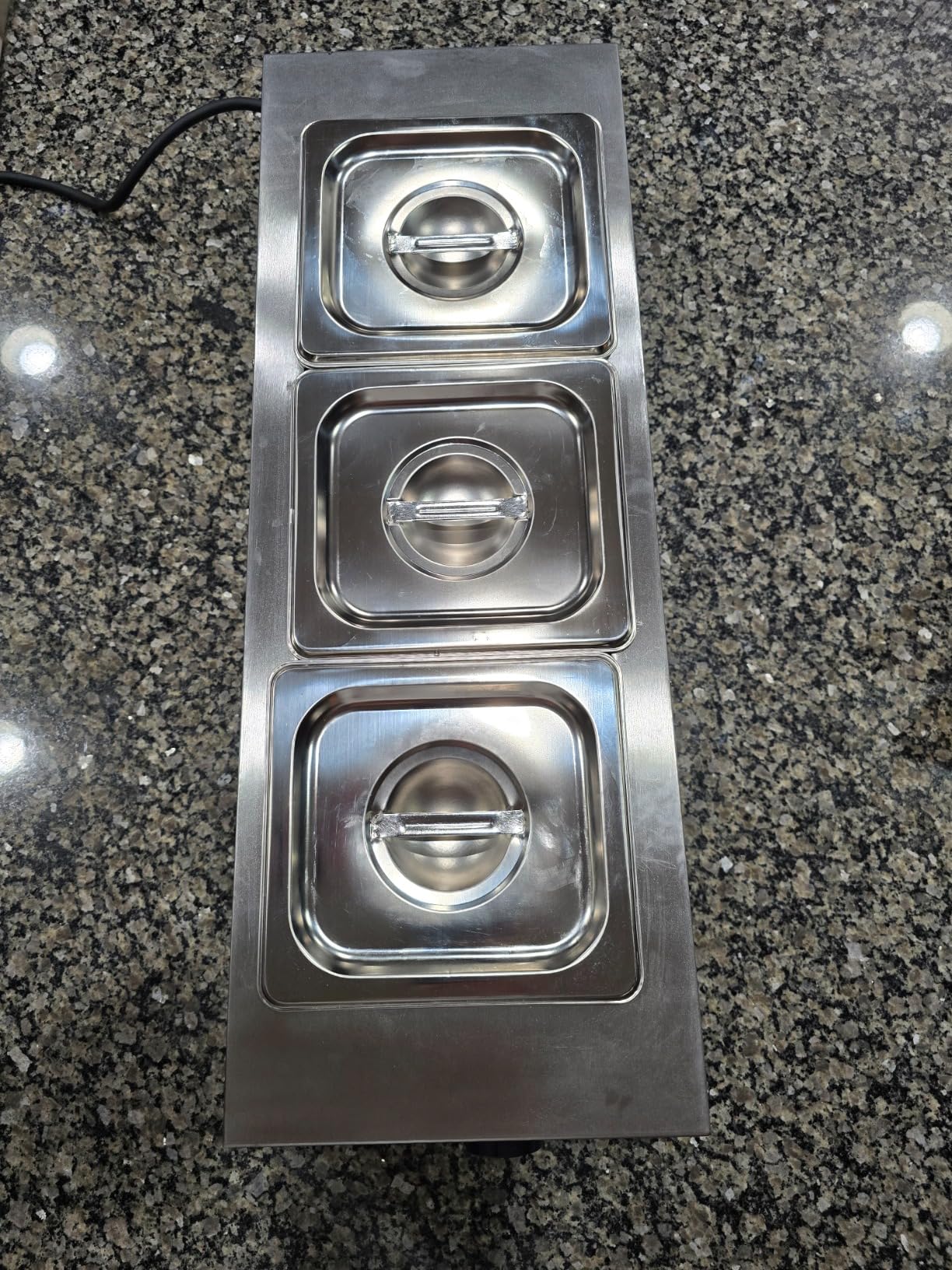 ALDKitchen Chocolate Melting Pot - Commercial Stainless Steel Electric Chocolate Melter, 1 Large Tank + 2 Extra Small Tanks, Adjustable Temp 86-185F customer photo 3