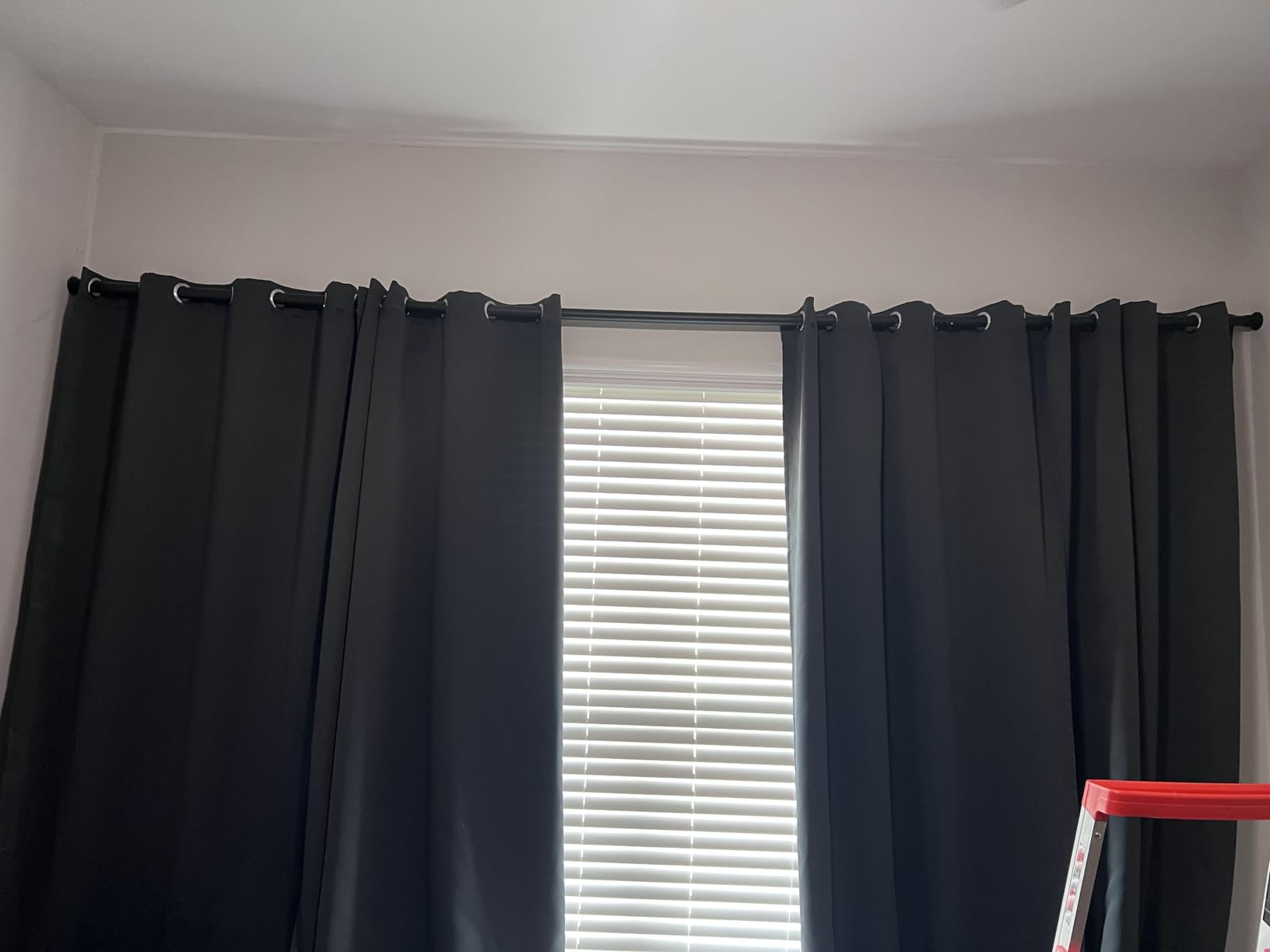 ChrisDowa 100% Blackout Curtains for Bedroom with Black Liner, 2 Thick Layers Total Blackout Thermal Insulated Grommet Window Curtains 63 Inch Length 2 Panels Set (Light Grey, 42 x 63 Inch) customer photo 2