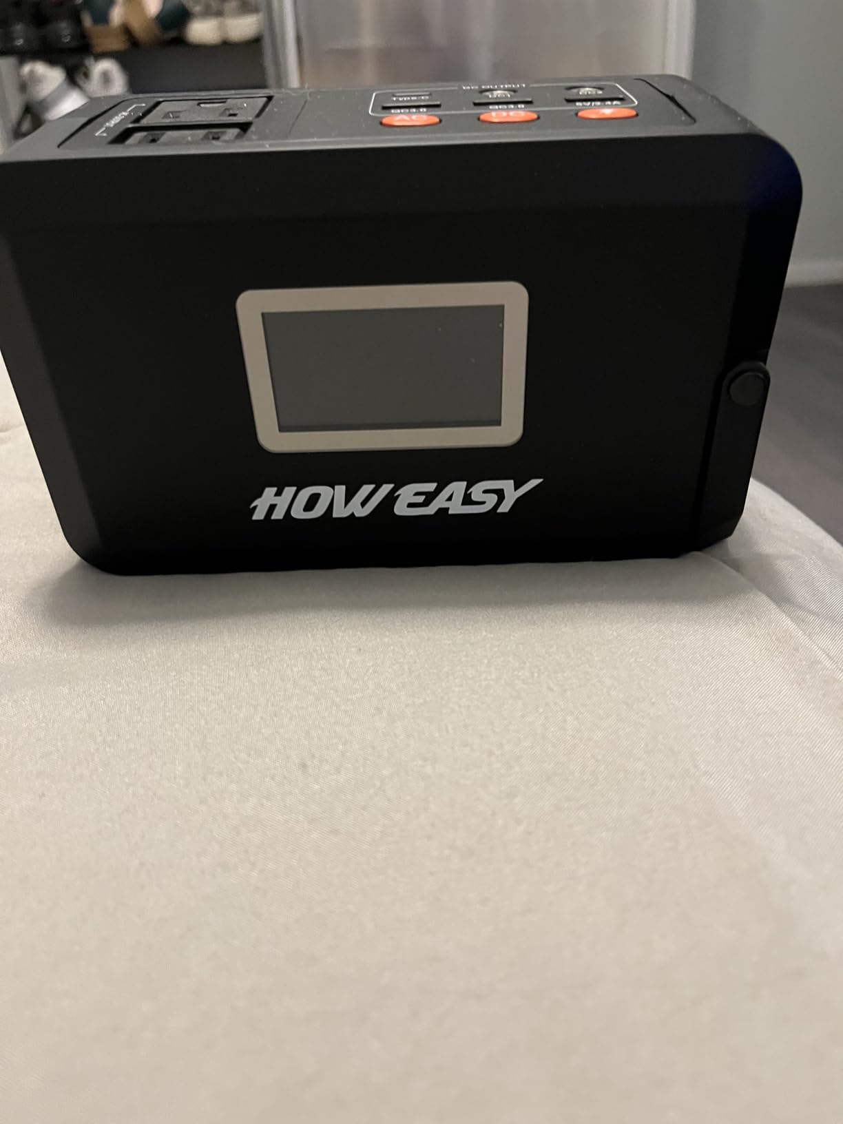 HOWEASY Portable Power Station, 120W (240W Peak) Solar Generator, 88Wh Lithium Battery Power with 110V AC Outlet/DC/USB/LED Light for Outdoor Camping Trip Hunting Emergency customer photo 1