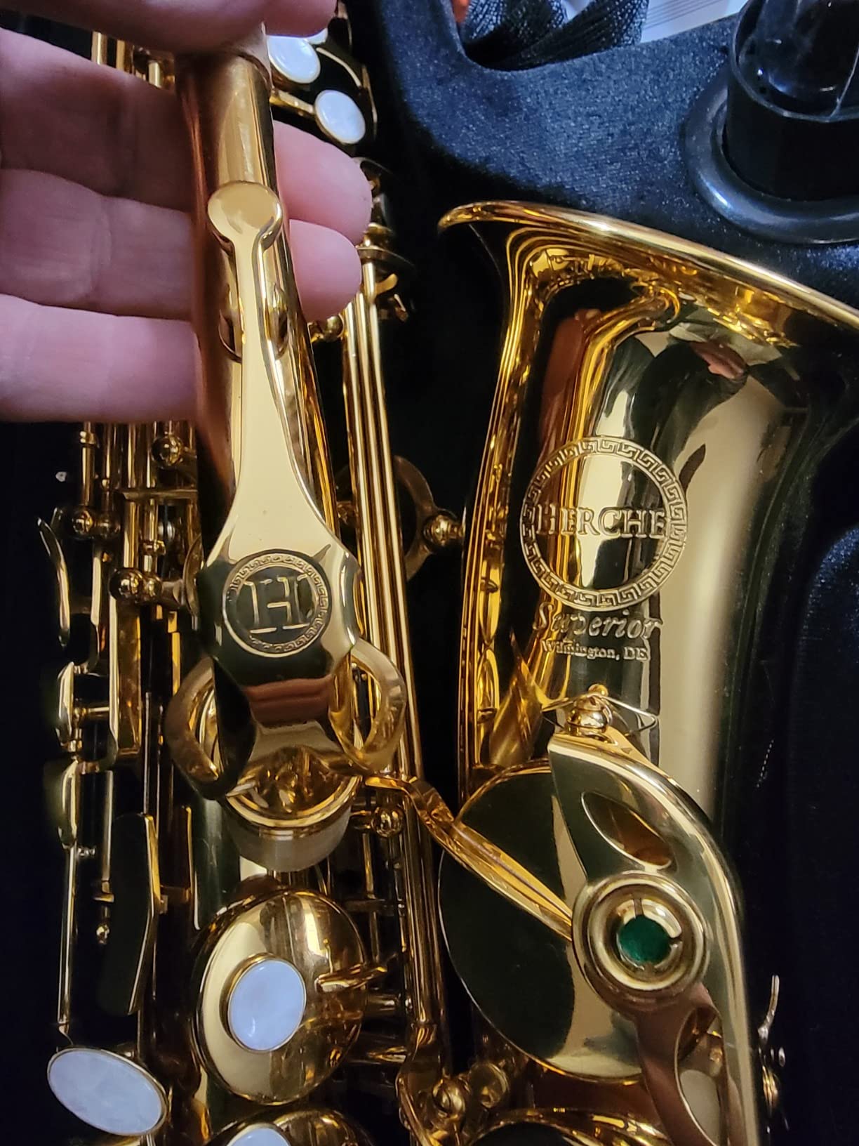 Saxophone Herche Superior Alto Saxophone X3 | Professional Instruments for All Levels | High F# Key | Educator Approved & Service Plan customer photo 1