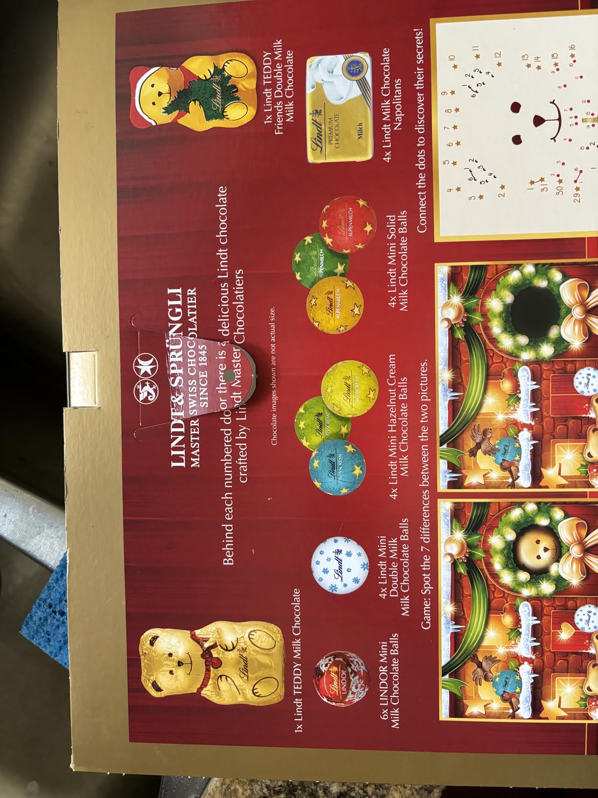 Lindt Holiday Teddy Bear Advent Calendar Assorted Chocolate Candy, 4.5 oz. customer photo 1