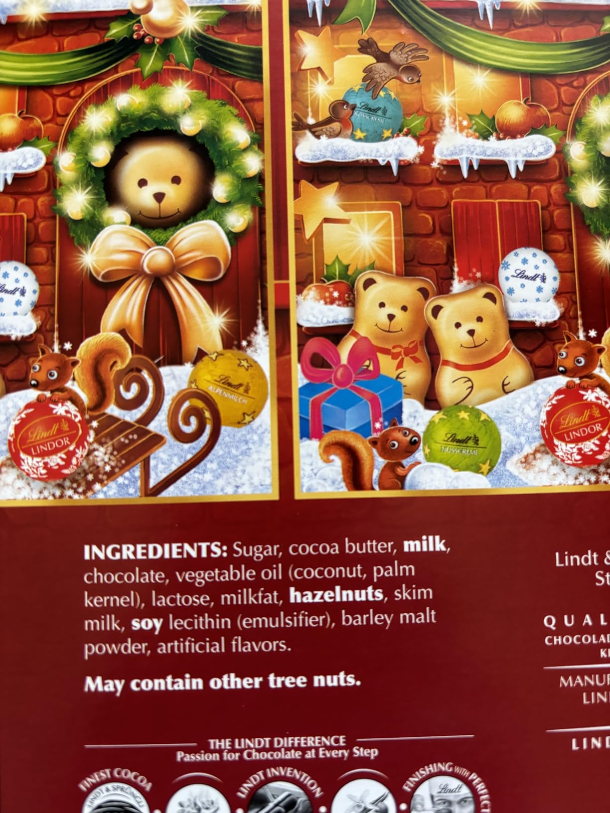 Lindt Holiday Teddy Bear Advent Calendar Assorted Chocolate Candy, 4.5 oz. customer photo 2
