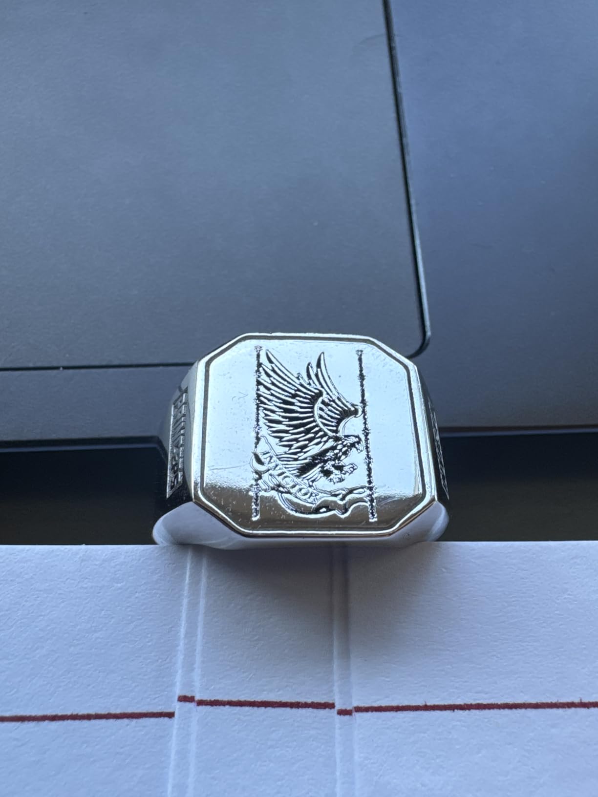 AILIN Vintage Custom Signet Ring 925 Sterling Silver/Brass Personalized Engraved Badge Family Crests Coat Of Arms Rings Jewelry Graduation Party Birthday Gifts For Men Women Father Dad customer photo 1