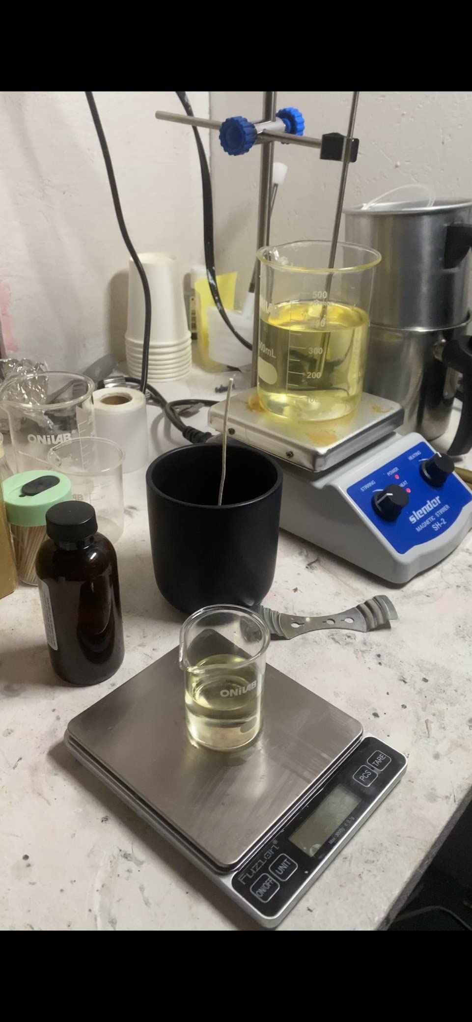 Slendor Magnetic Stirrer SH-2 Hot Plate Mixer Max 520°F Lab Hotplate Stirrer 2000 RPM Stir Plate with Thermometer, Stir Bar and Support Stand customer photo 2