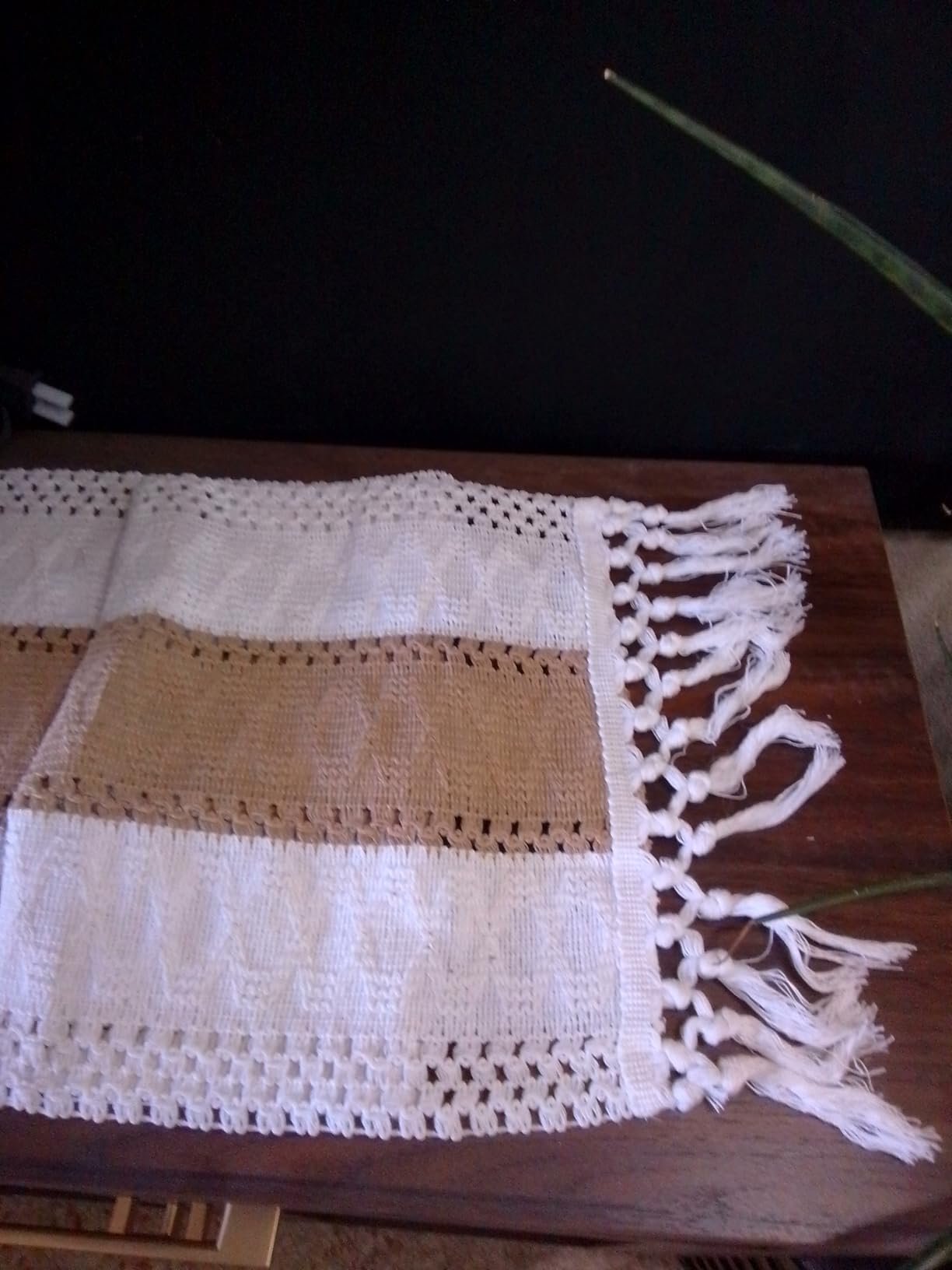 FEXIA Boho Table Runner for Thanksgiving Fall Christmas Home Decor with Tassels 72 Inches Long Pottery barn Furniture Farmhouse Rustic Macrame Burlap Table Decoration for Living Room (12x72 Inches) customer photo 2