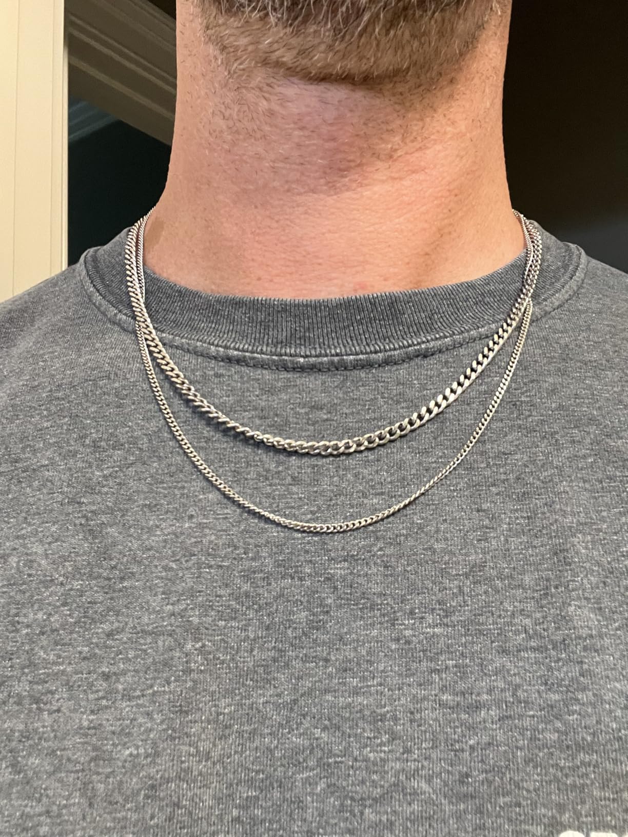 Gold/Silver Chain for Men Necklace (2/4/6mm) - Stainless Steel Cuban Link Chain for Men (18K/925 Plated) - Thin, Non-Tarnish & Waterproof Jewelry - GIFT-READY - (18/20/22/24 Inch) customer photo 1