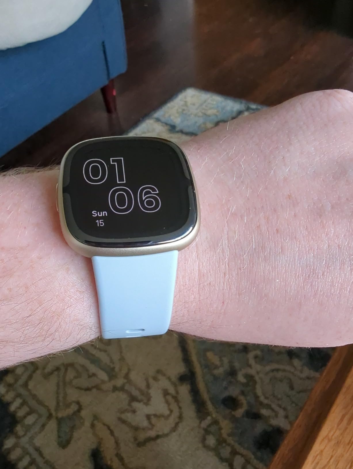 Fitbit Sense 2 Advanced Health and Fitness Smartwatch with Stress and Sleep Tools - 3-Month Google Health Premium Membership Included - ECG App, SpO2, 24/7 Heart Rate, and GPS - Blue Mist/Pale Gold customer photo 2