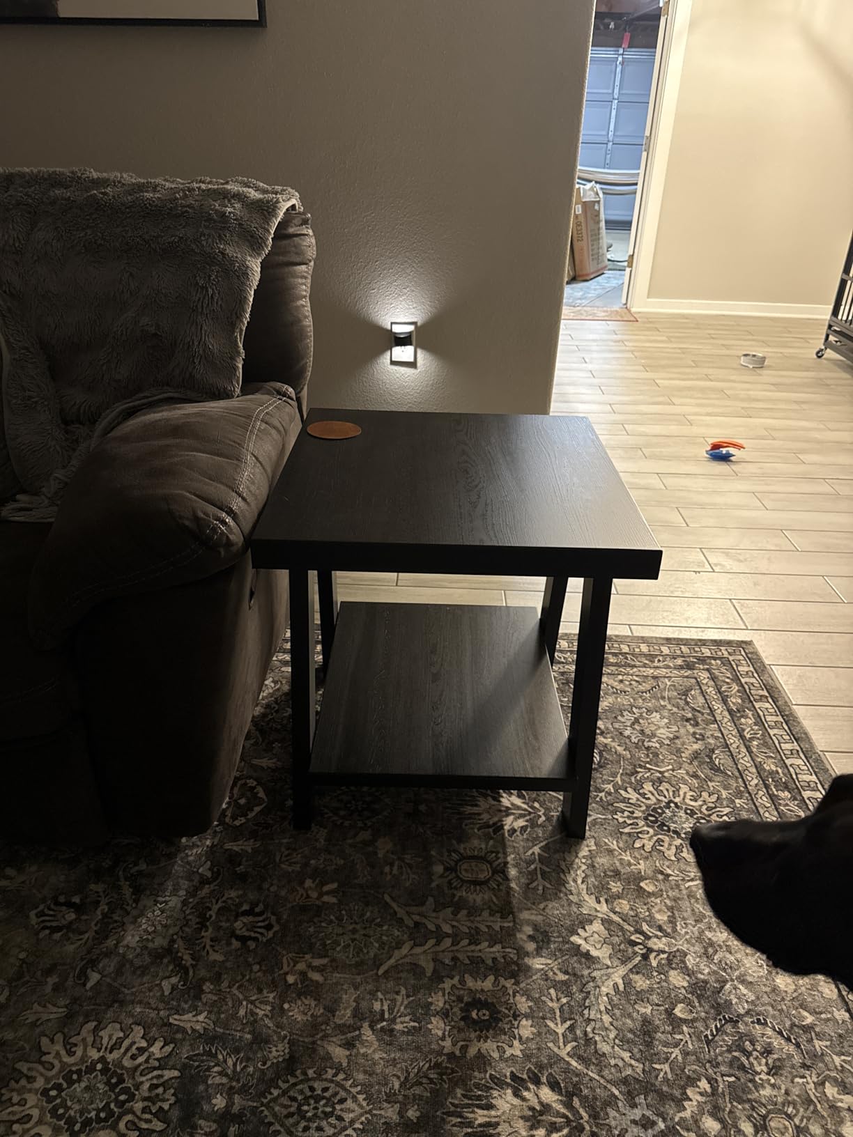 Roundhill Furniture Athens Contemporary 3-Piece Wood Shelf Coffee Table Set, Weathered Gray and Beige customer photo 2