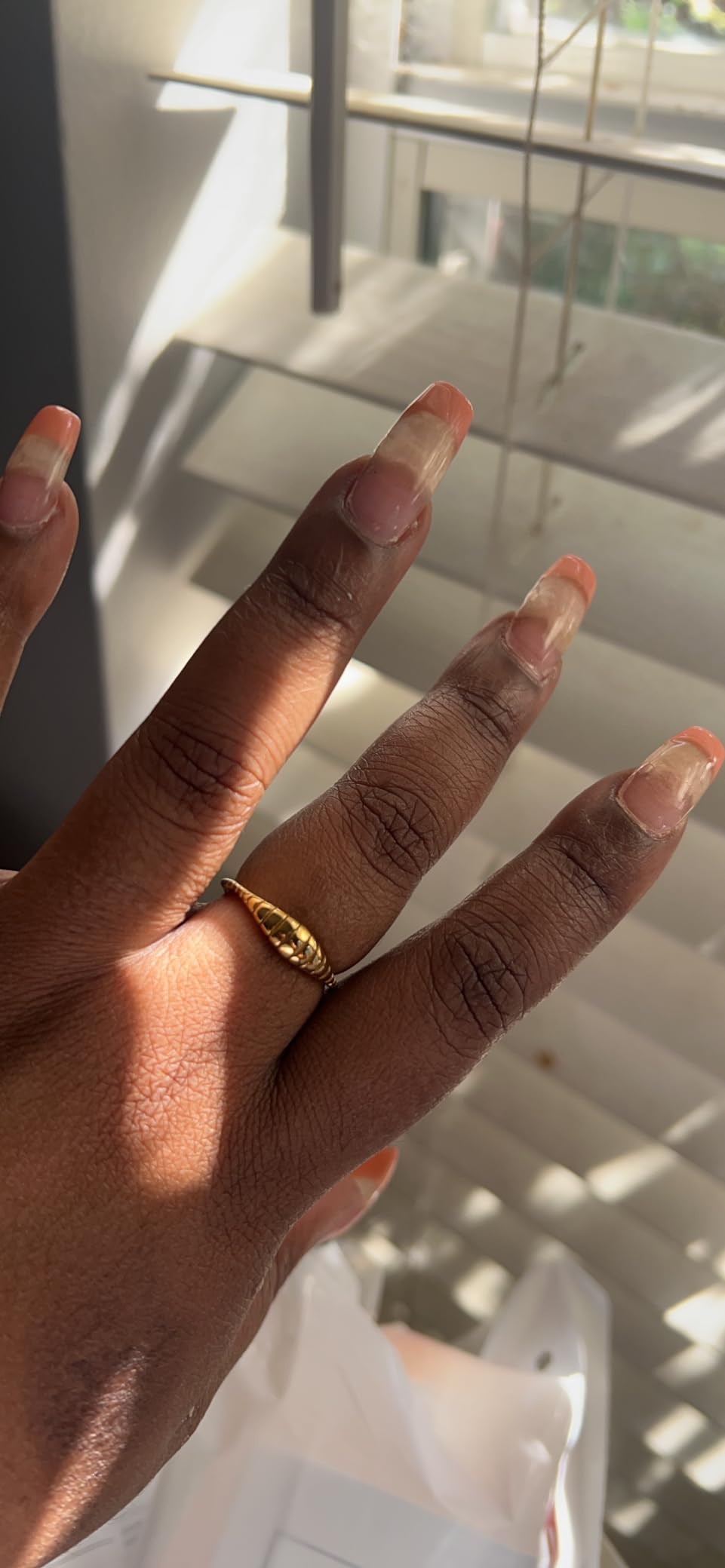 14K Gold Plated Signet Rings Stackable Plain Slim Oval-shaped Thin Pinky Band for Women - 1.5mm Classic Dainty Cute Stacking Ring with Comfort Fit - Sizes 5-10 customer photo 2